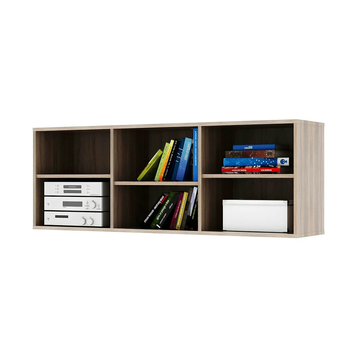 Biblioteca DUNAJ TIPUL12, stejar sonoma, PAL melaminat, 135x32x49 cm