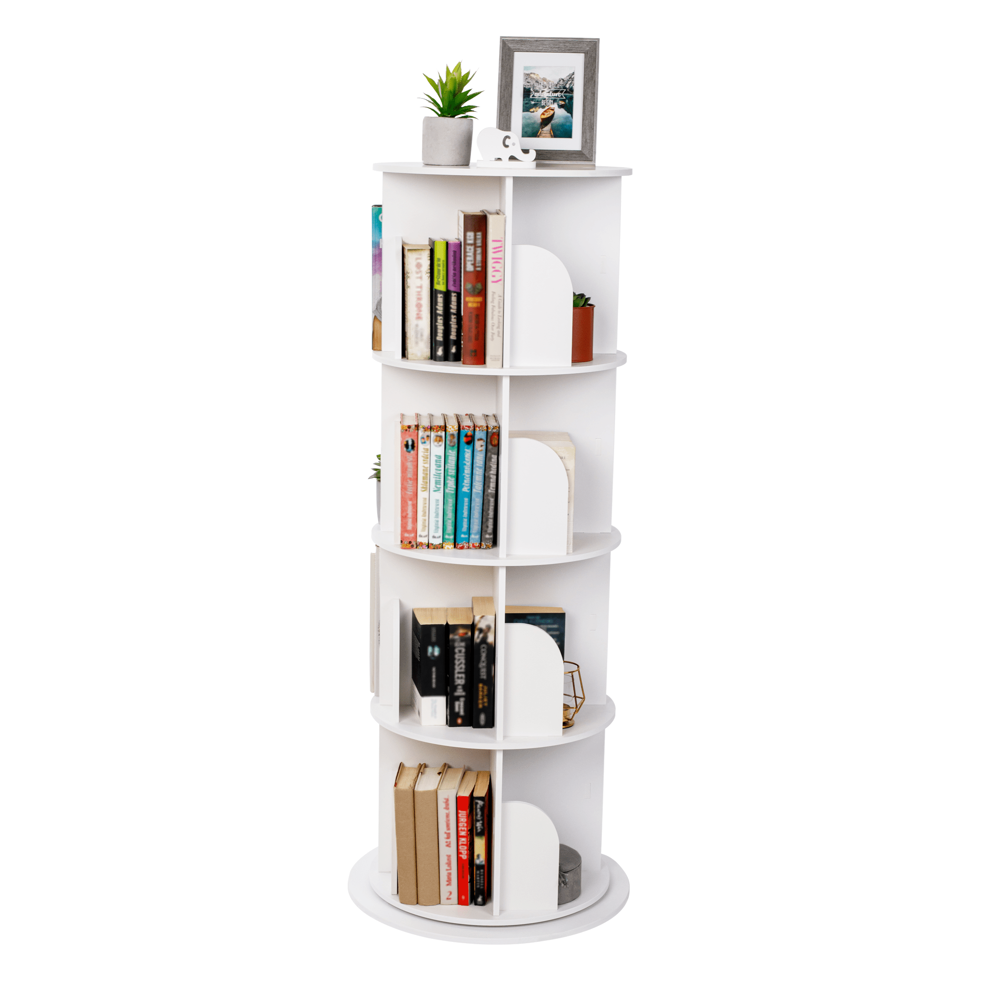 Biblioteca ERION TIP 1, alb, 41x41x127 cm