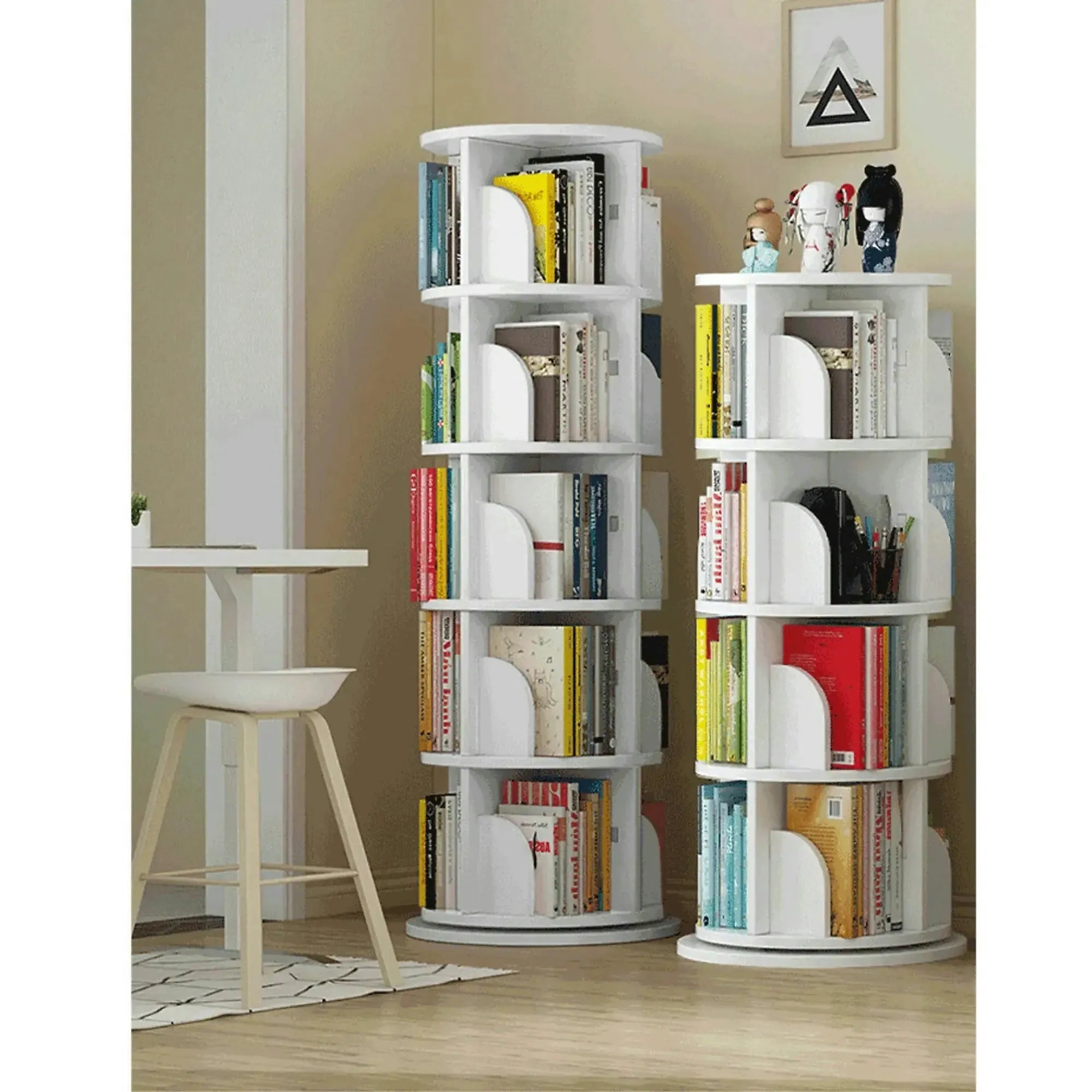 Biblioteca ERION TIP 1, alb, 41x41x127 cm