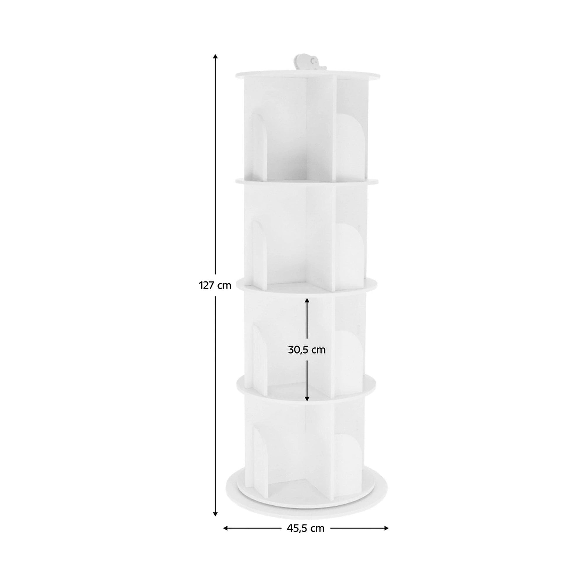 Biblioteca ERION TIP 1, alb, 41x41x127 cm
