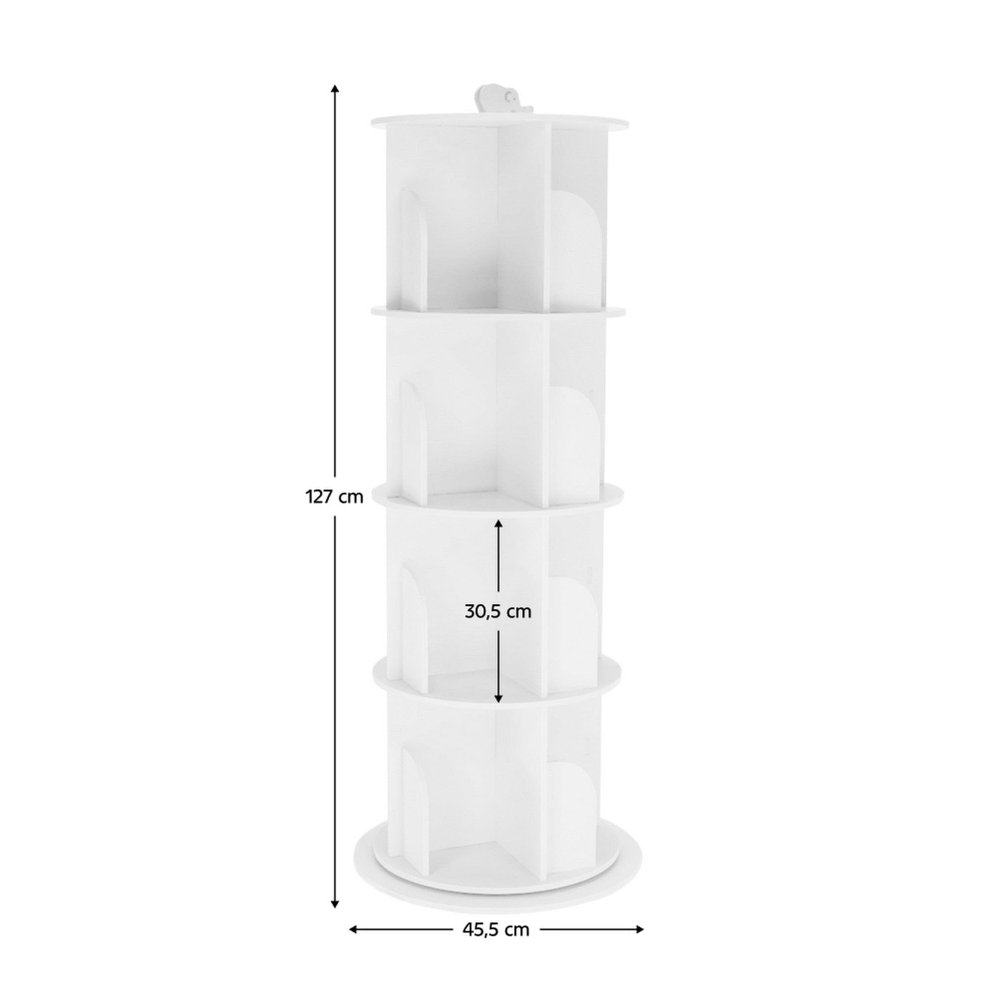 Biblioteca ERION TIP 1, alb, 41x41x127 cm