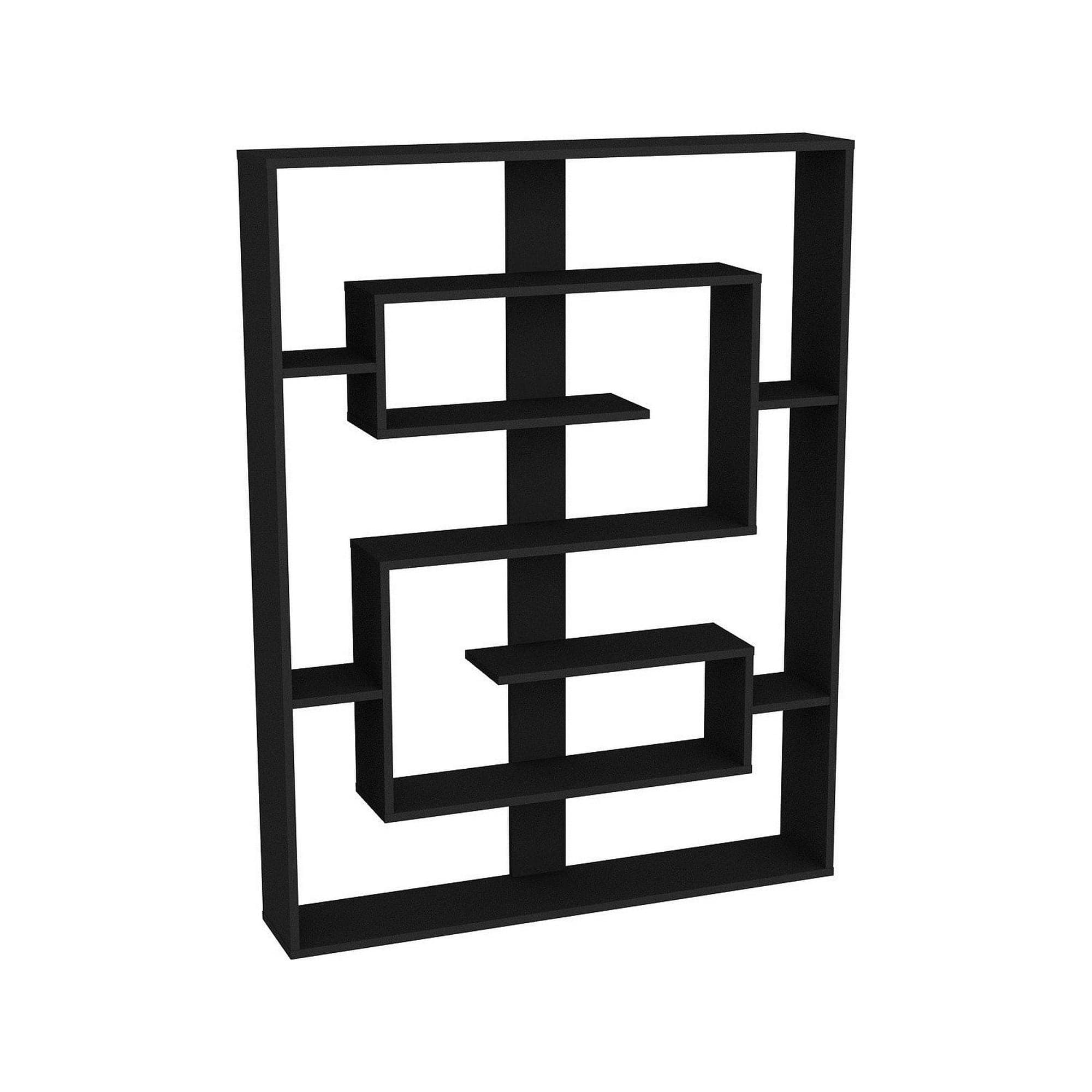 Biblioteca ESTEBAN, negru, PAL melaminat, 120x22x156 cm