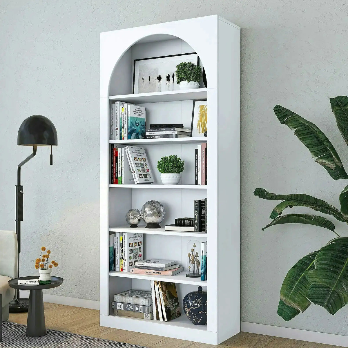 Biblioteca HC116 3142, alb, PAL melaminat, 80x32x180 cm