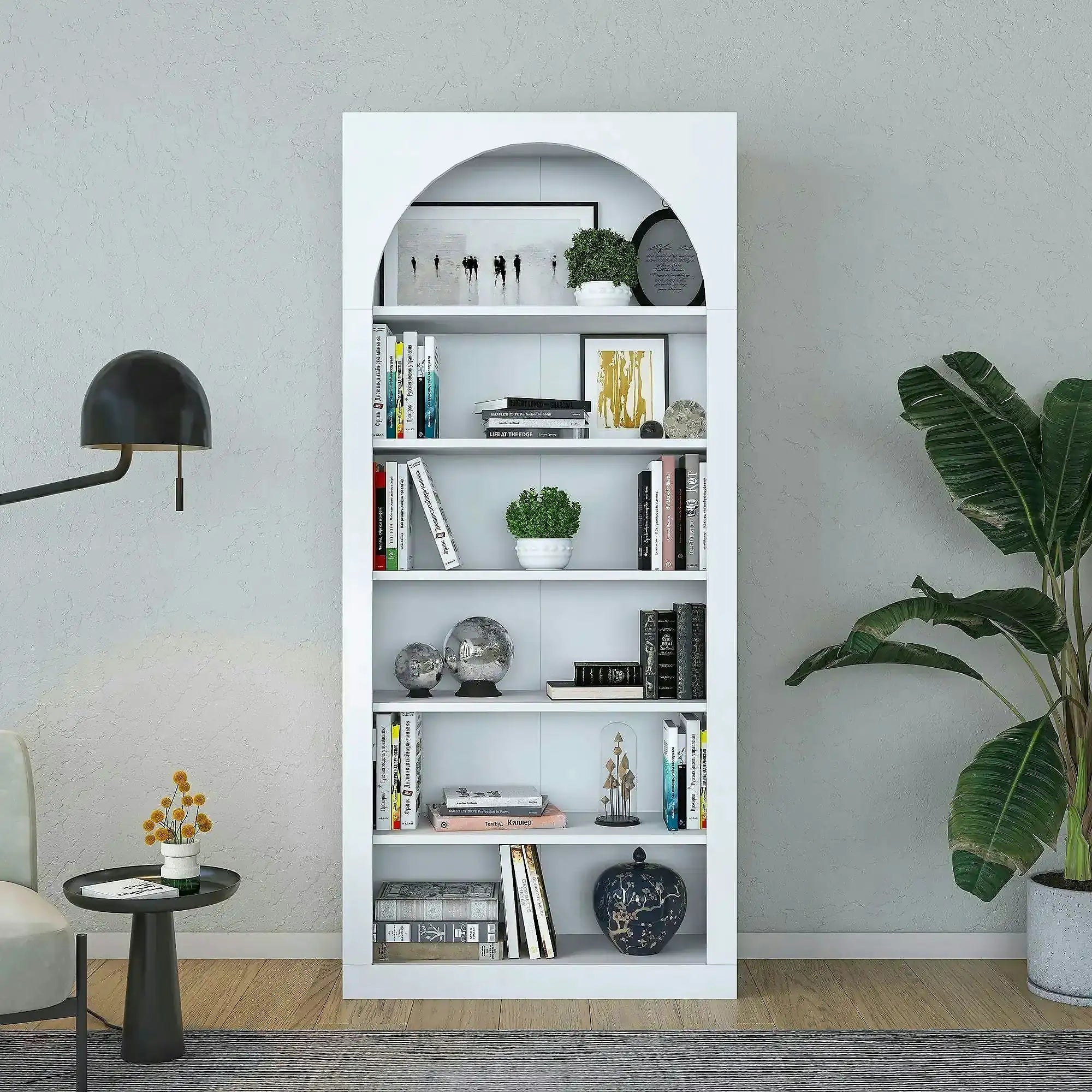 Biblioteca HC116 3142, alb, PAL melaminat, 80x32x180 cm