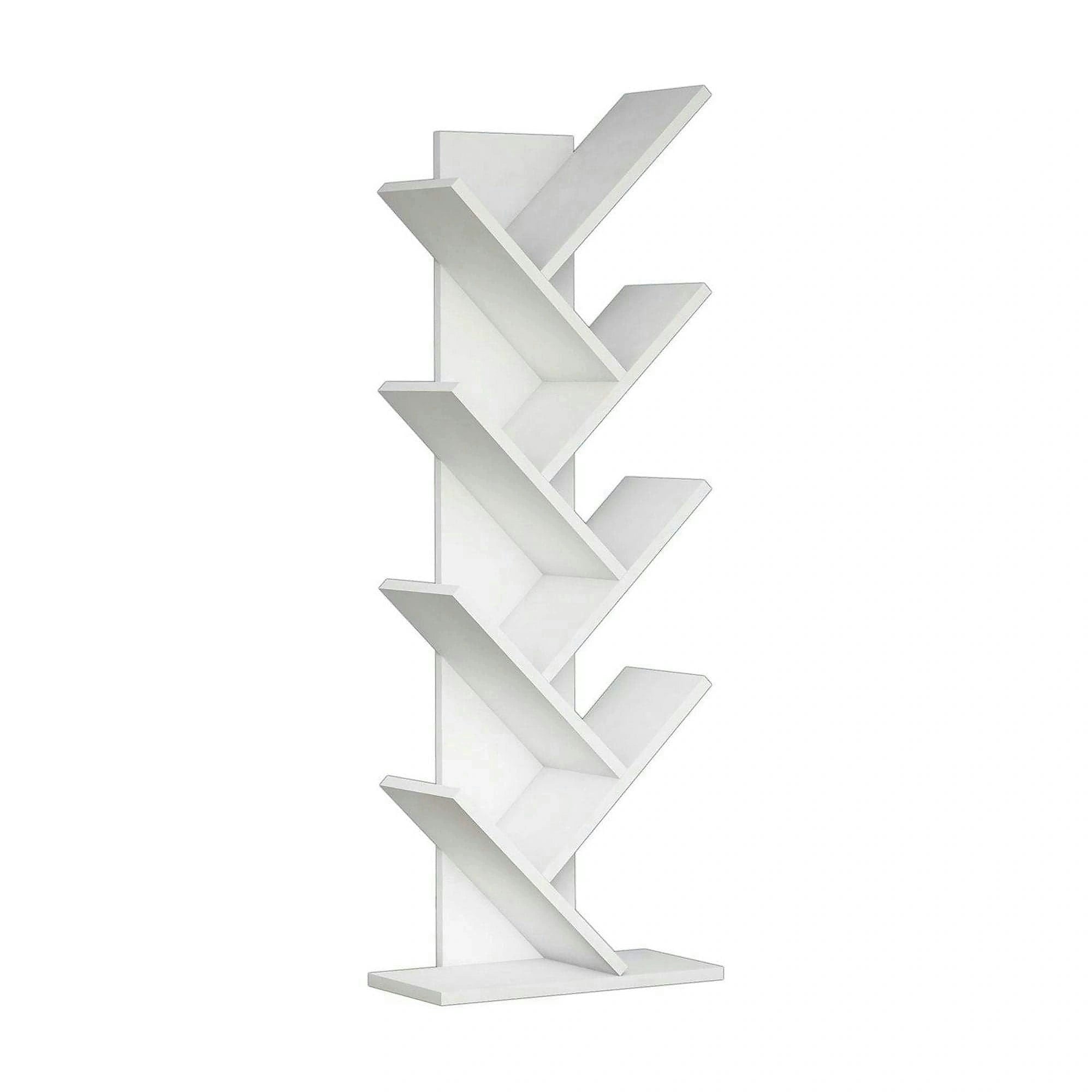 Biblioteca HITIT, alb, PAL melaminat, 46x22x129 cm