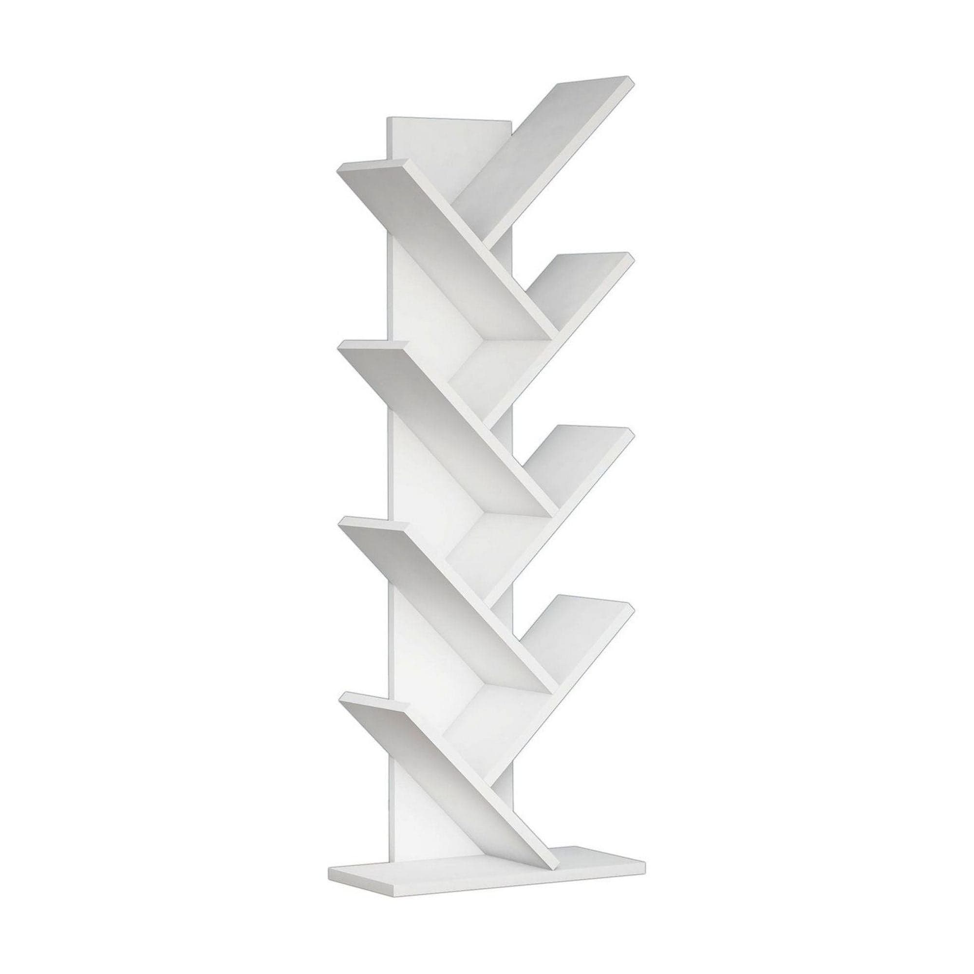 Biblioteca HITIT, alb, PAL melaminat, 46x22x129 cm