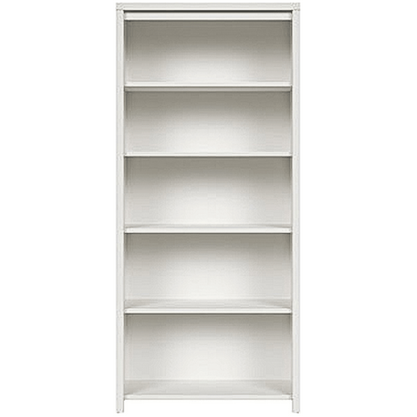 Biblioteca KASPIAN, alb, PAL, 90x41x201 cm