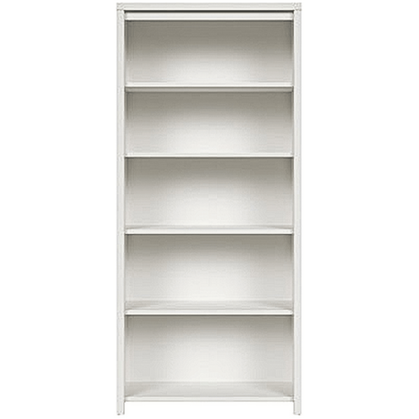 Biblioteca KASPIAN, alb, PAL, 90x41x201 cm