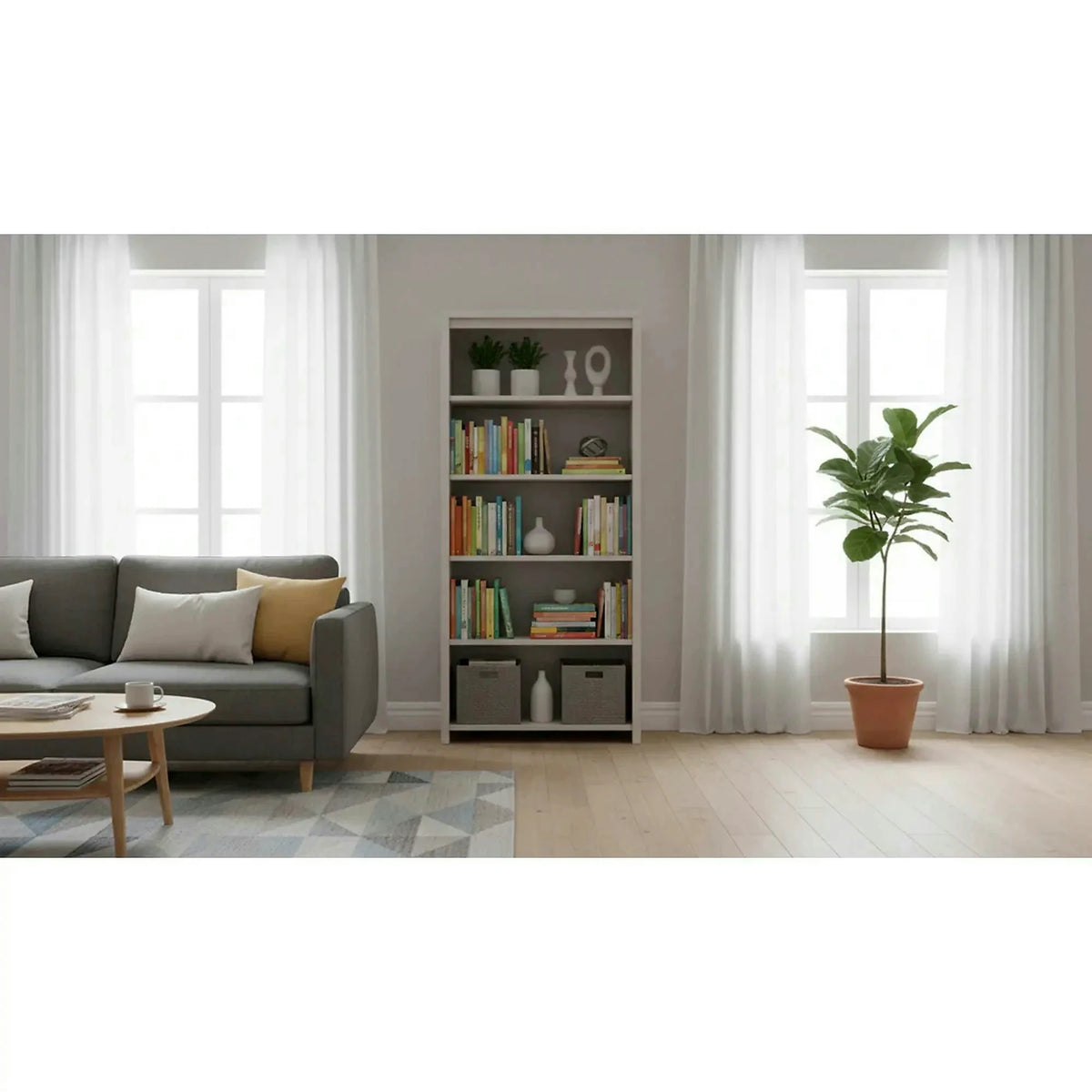 Biblioteca KASPIAN, casmir, PAL, 90x41x201 cm