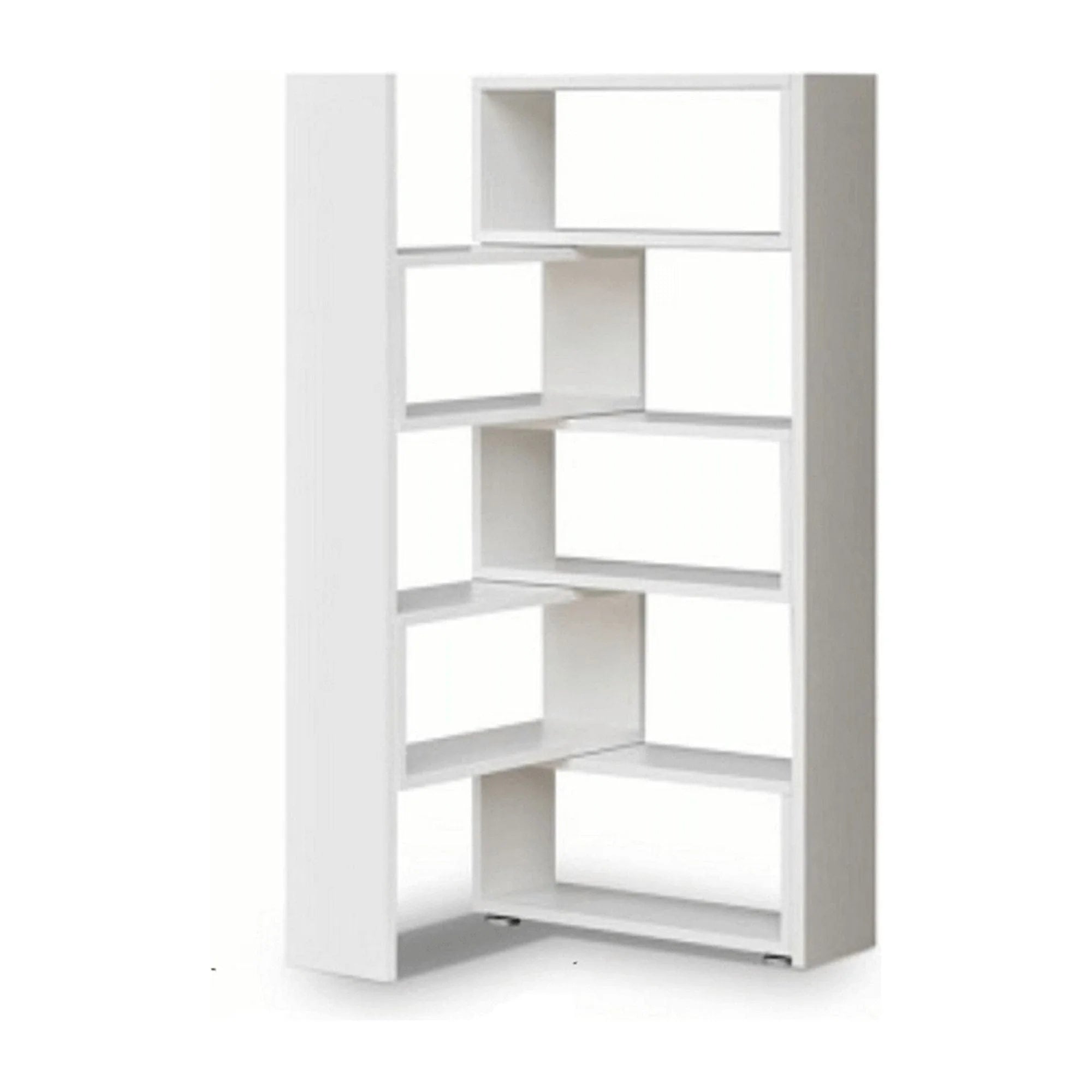 Biblioteca  KLOE II, alb, DTD laminat, 73/125x24x138 cm