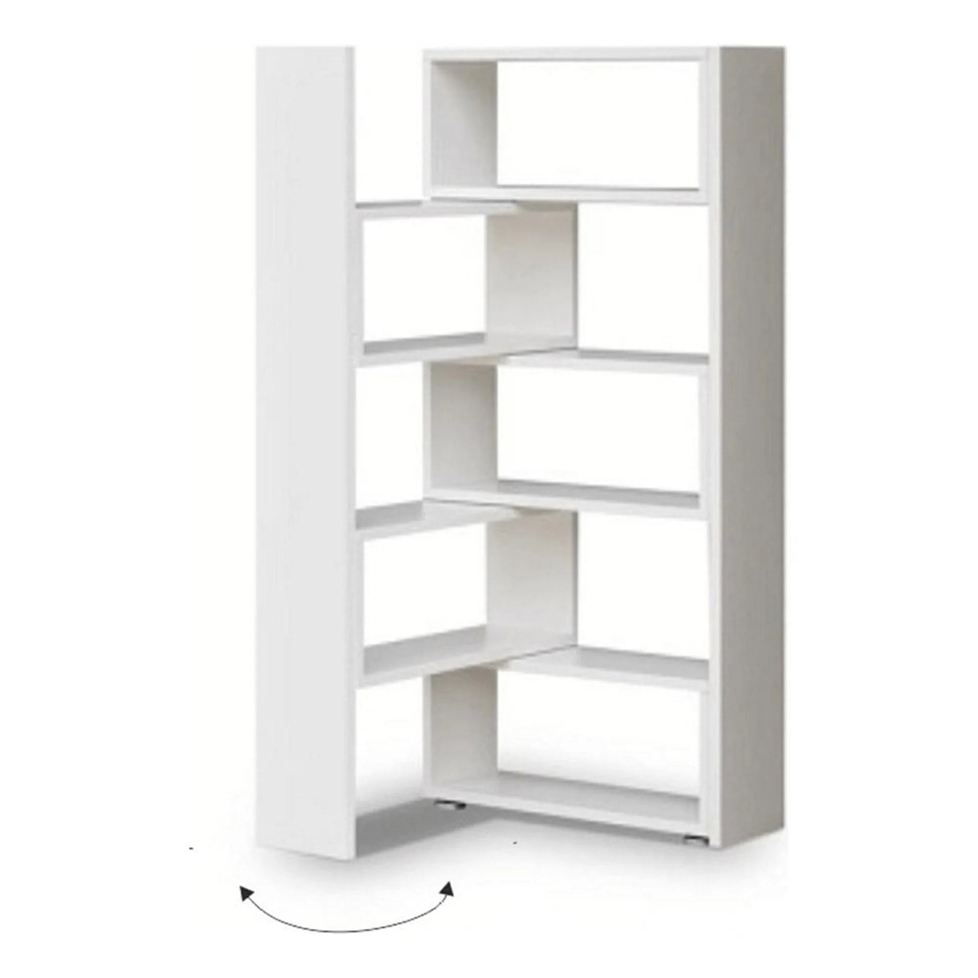Biblioteca  KLOE II, alb, DTD laminat, 73/125x24x138 cm