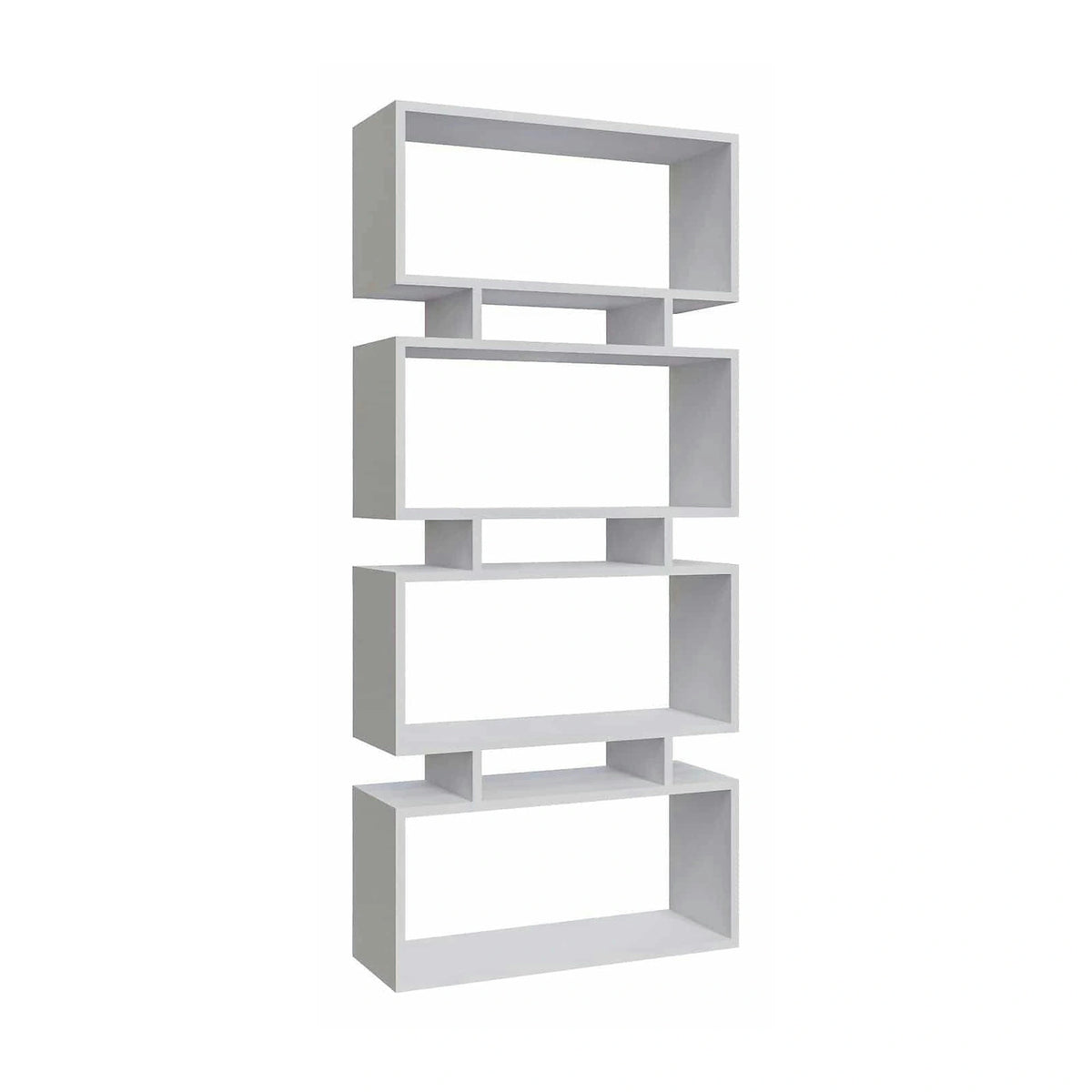 Biblioteca LANGDON, alb, PAL melaminat, 72x25x161 cm