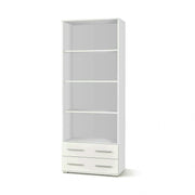 Biblioteca LIMA, alb, PAL laminat, 77x40x200 cm