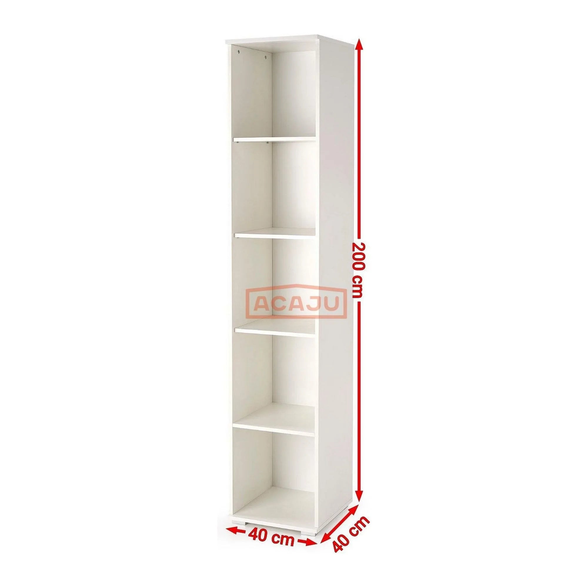 Biblioteca LIMA SL-1 alb, PAL laminat, 40x40x200 cm