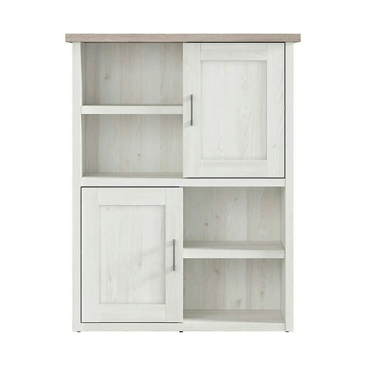 Biblioteca LUCA JUZI, zada sibiu deschis, PAL laminat, 106x43x135 cm