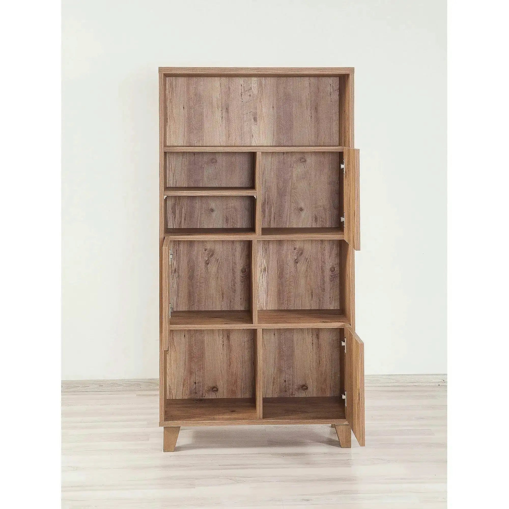 Biblioteca MARINA FLORA-753, pin atlantic, PAL melaminat, 80x36x155 cm