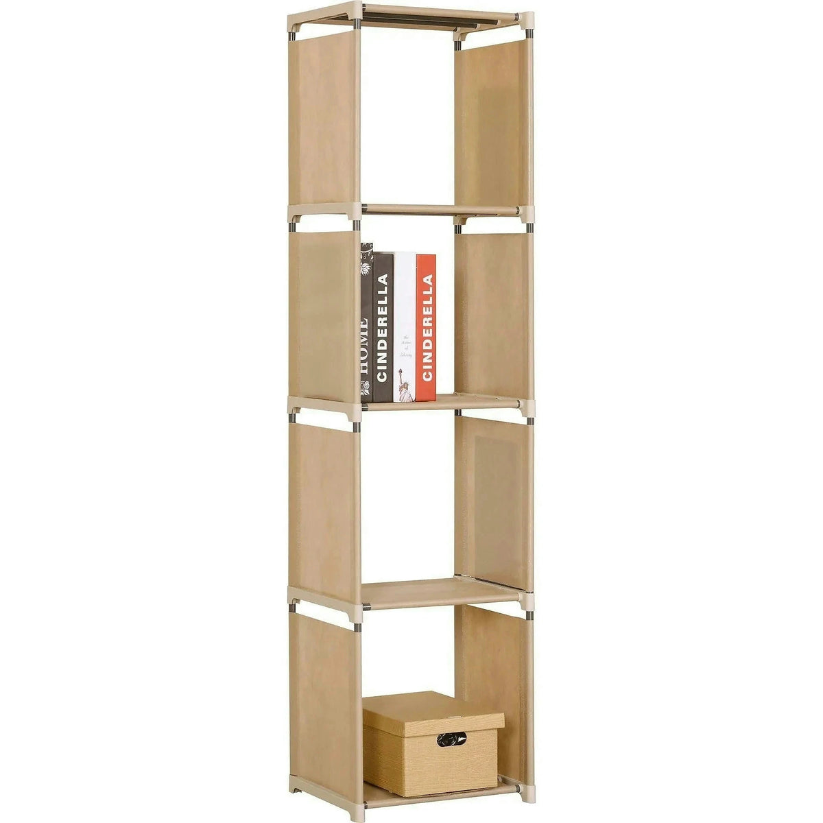 Biblioteca METRO, bej, otel, 105x29x142 cm