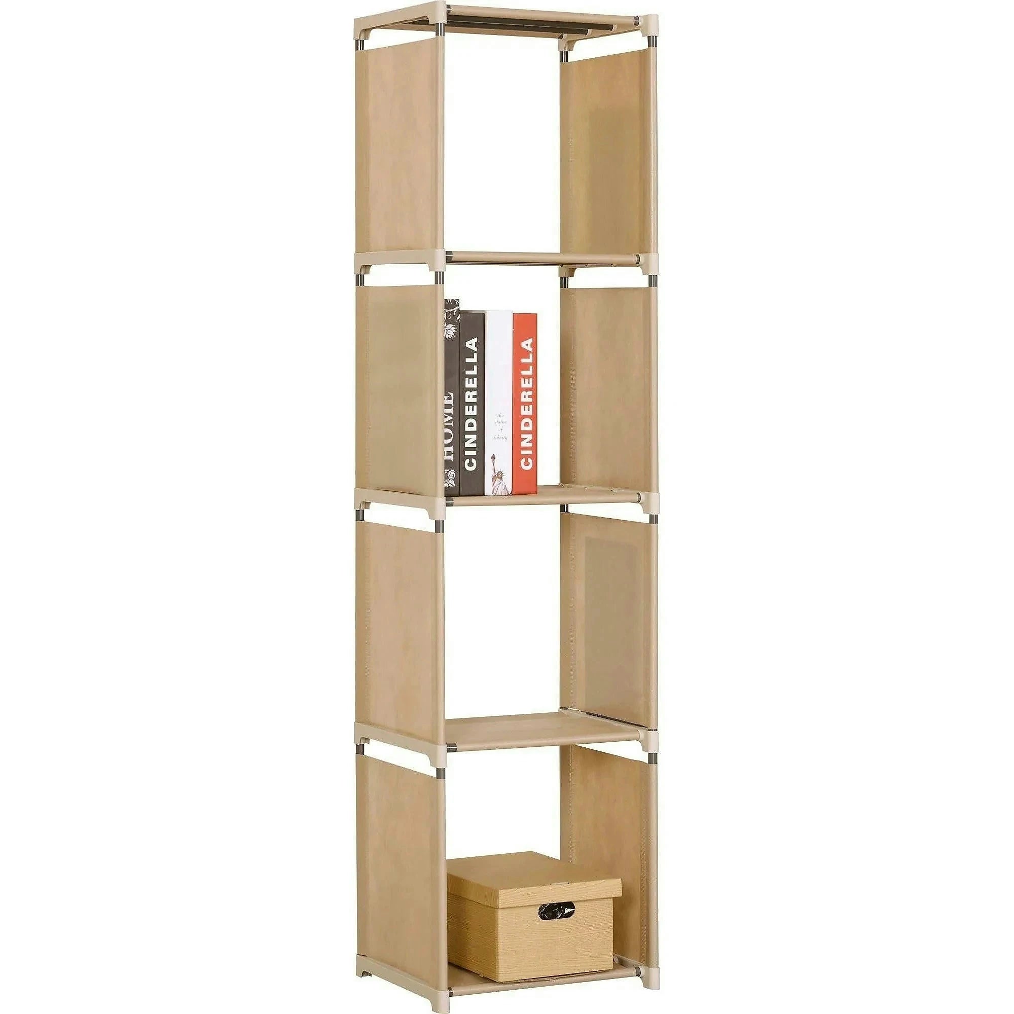 Biblioteca METRO, bej, otel, 105x29x142 cm