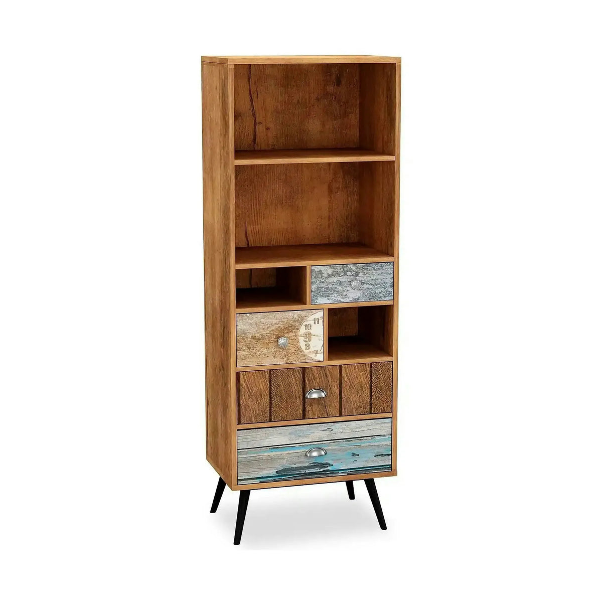Biblioteca MEZO REG1, multicolor, PAL laminat, 60x29x180 cm