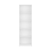 Biblioteca NEPO PLUS, alb, PAL, 60x34x197 cm