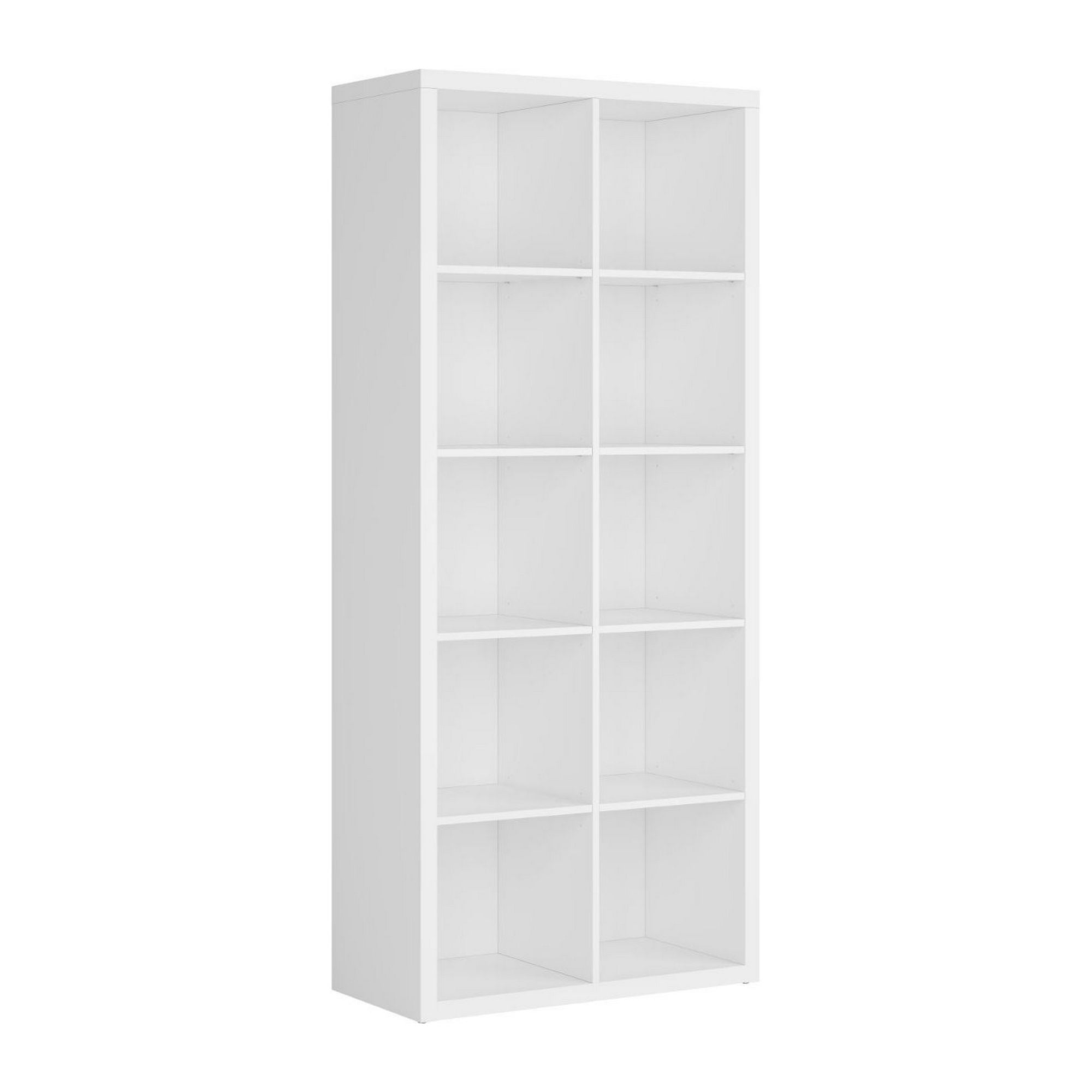 Biblioteca NEPO PLUS, alb, PAL, 77x39x182 cm