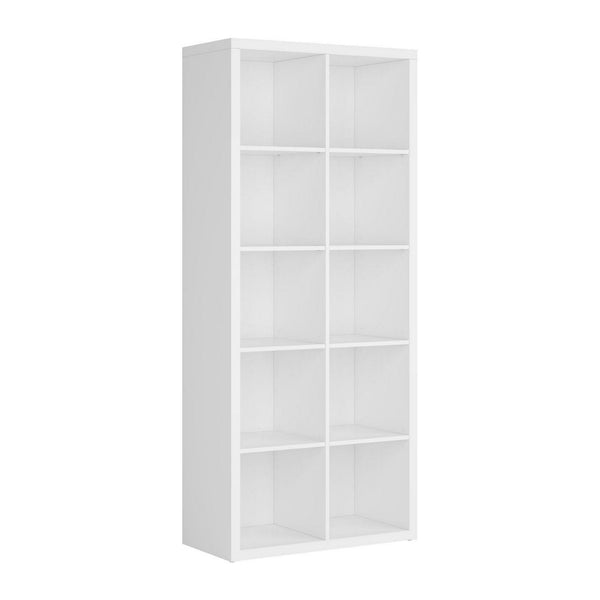 Biblioteca NEPO PLUS, alb, PAL, 77x39x182 cm