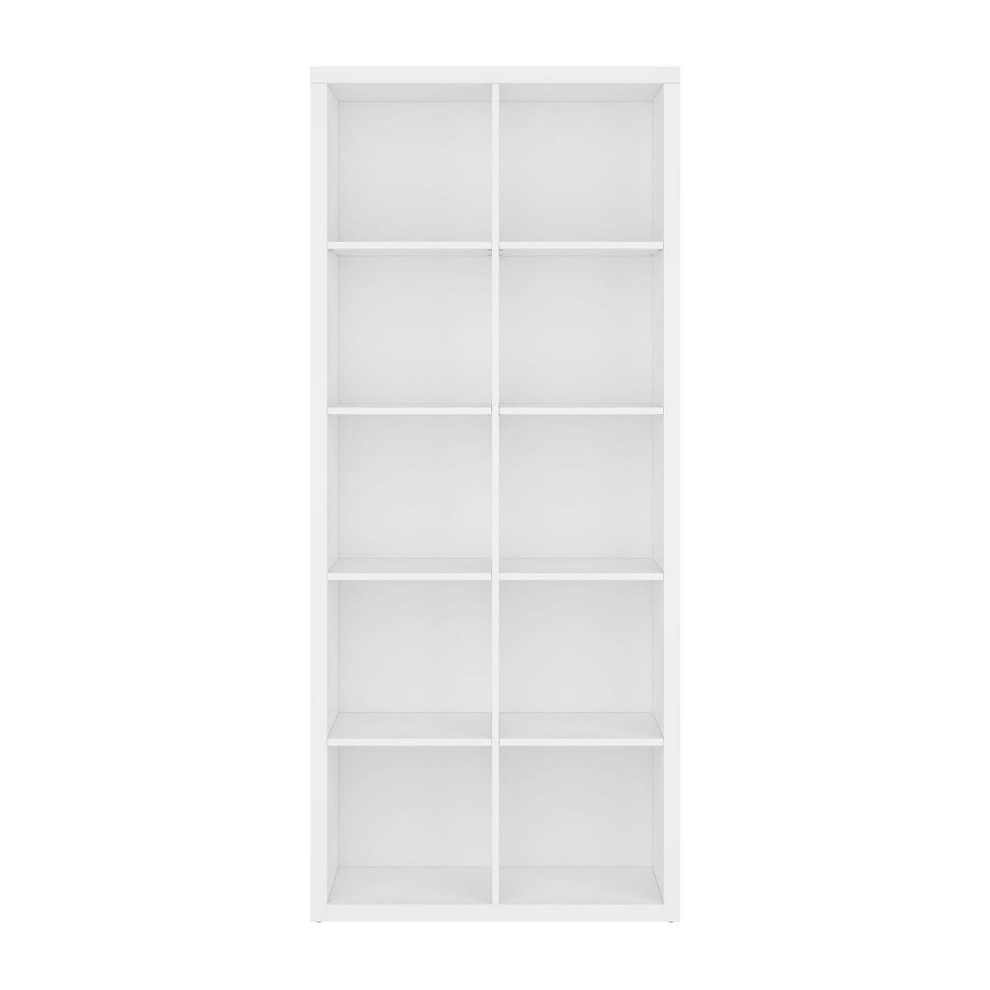 Biblioteca NEPO PLUS, alb, PAL, 77x39x182 cm