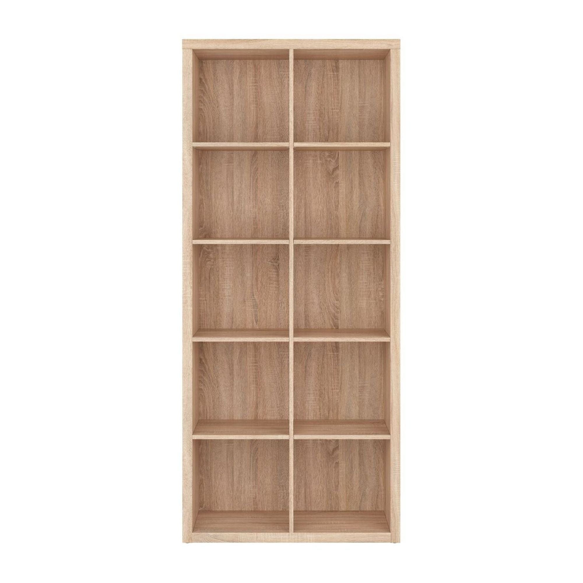 Biblioteca NEPO PLUS, stejar sonoma, PAL, 77x39x182 cm