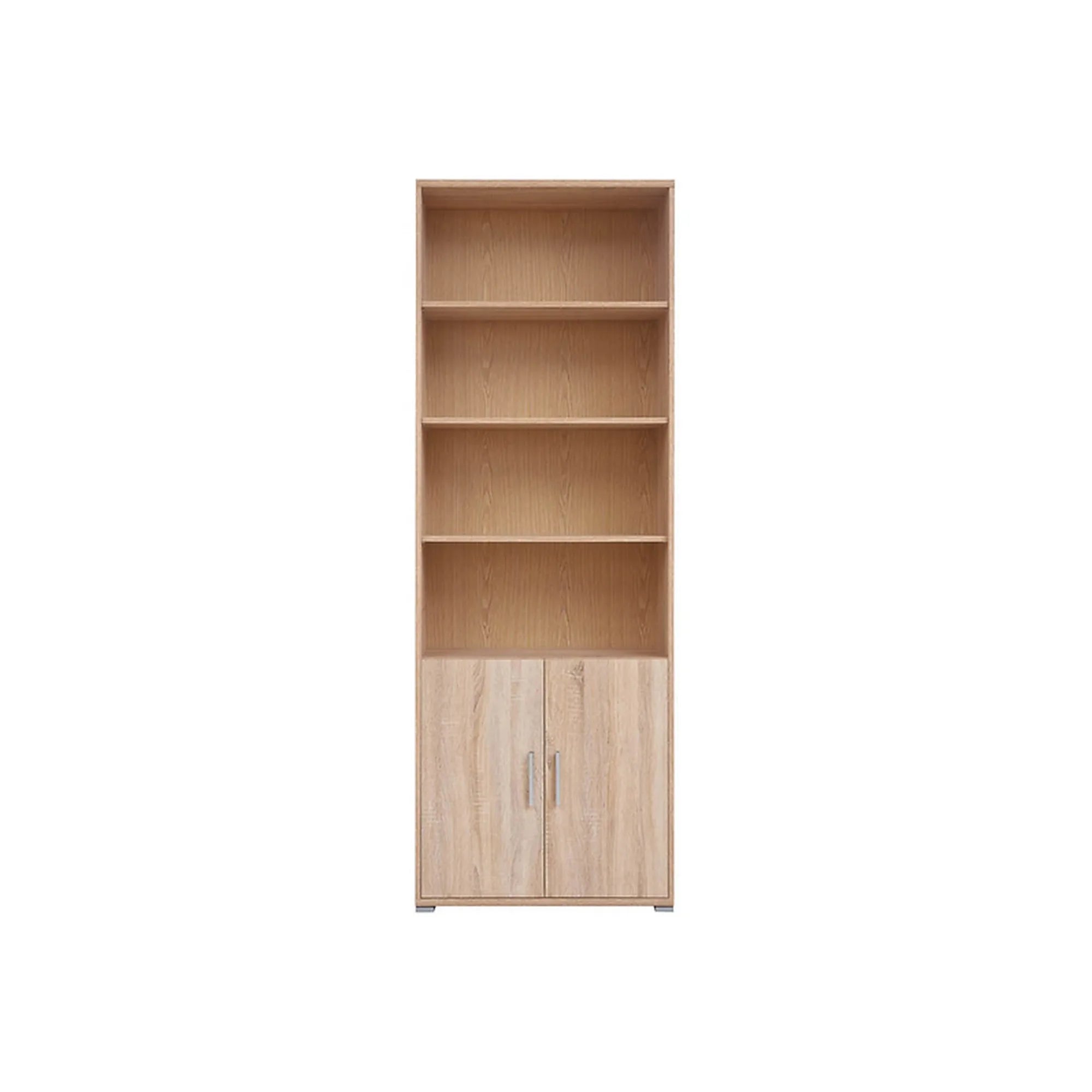 Biblioteca OFFICE, stejar sonoma, PAL laminat, cu 2 usi, 79x35x221 cm