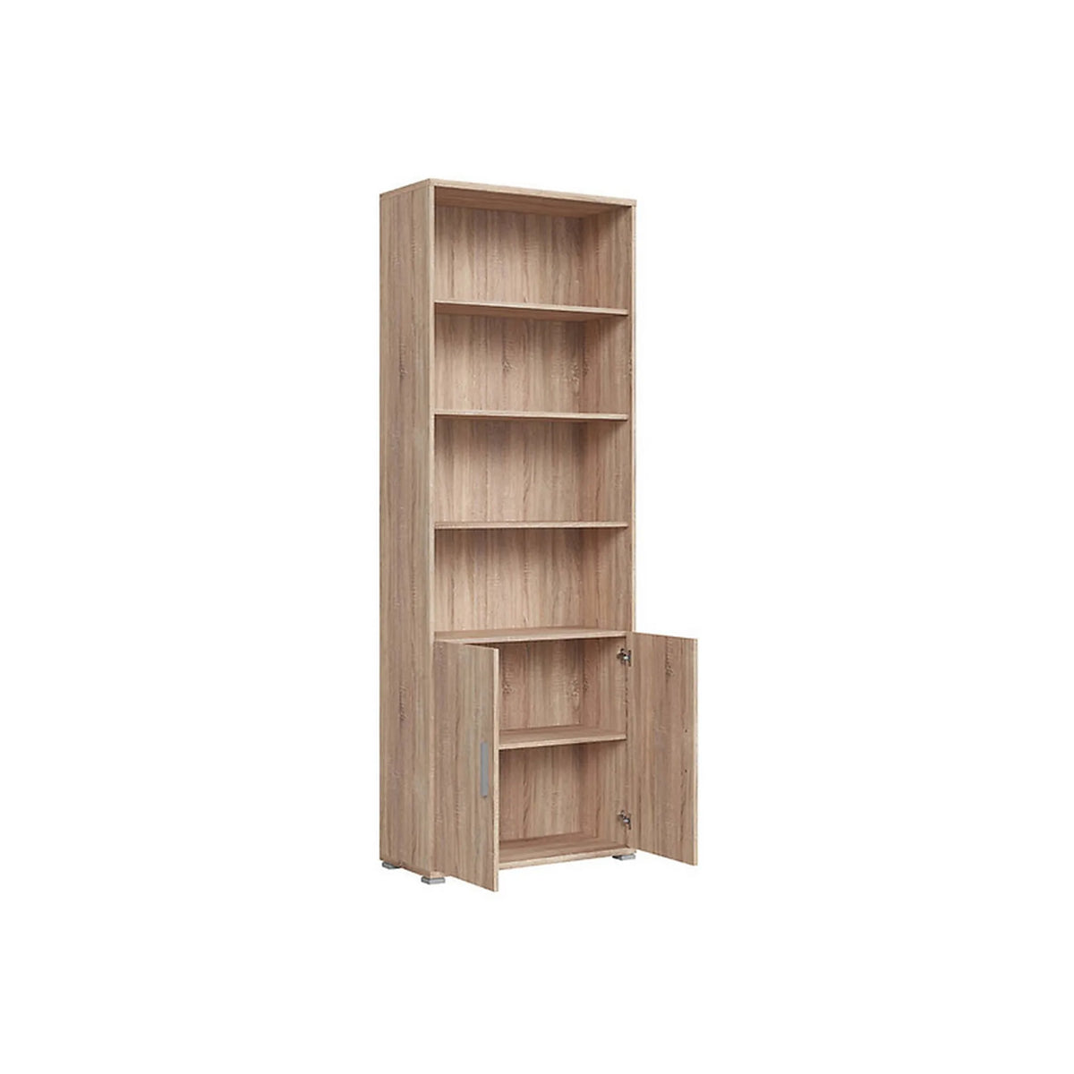 Biblioteca OFFICE, stejar sonoma, PAL laminat, cu 2 usi, 79x35x221 cm