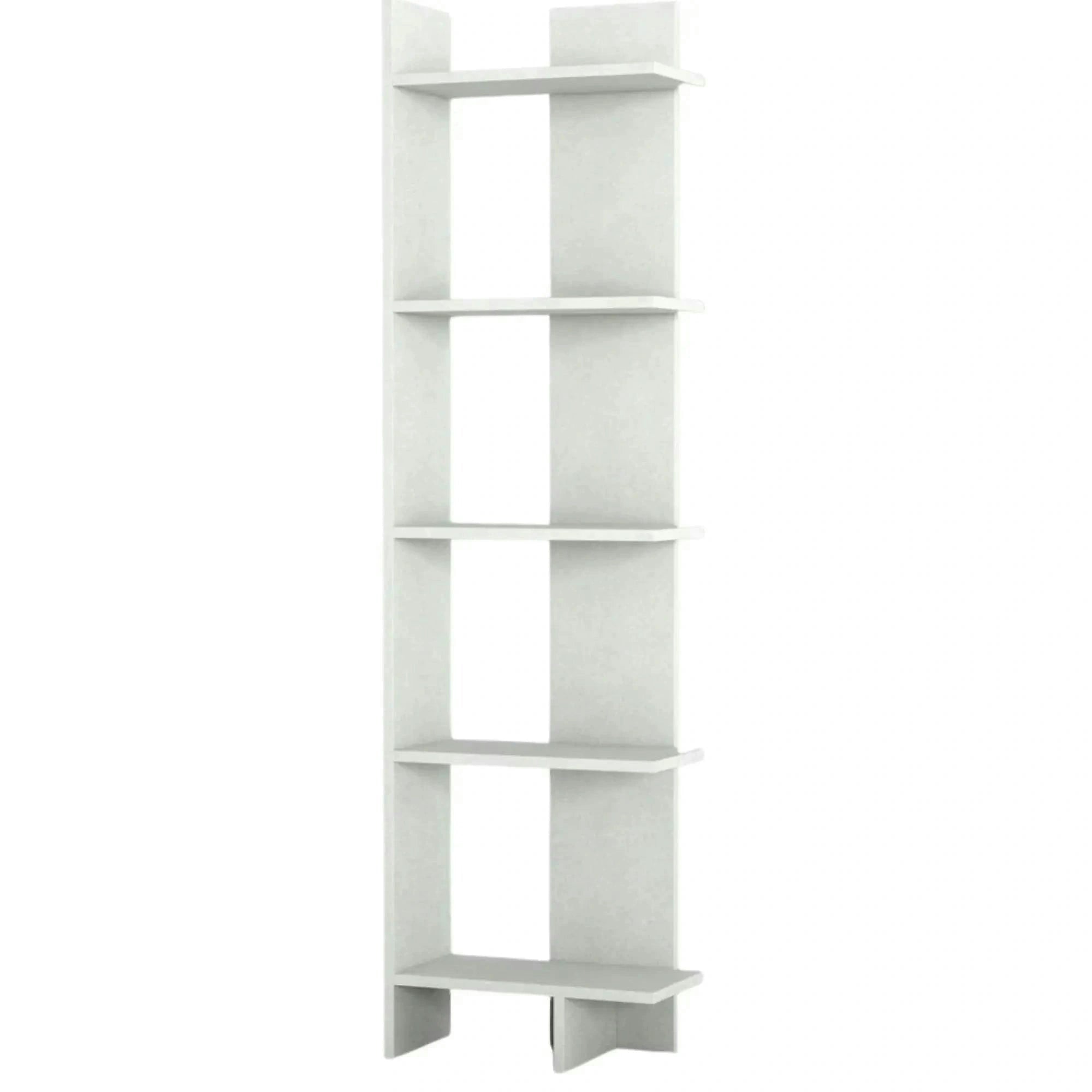Biblioteca PERLA, alb, PAL melaminat, 49x22x170 cm