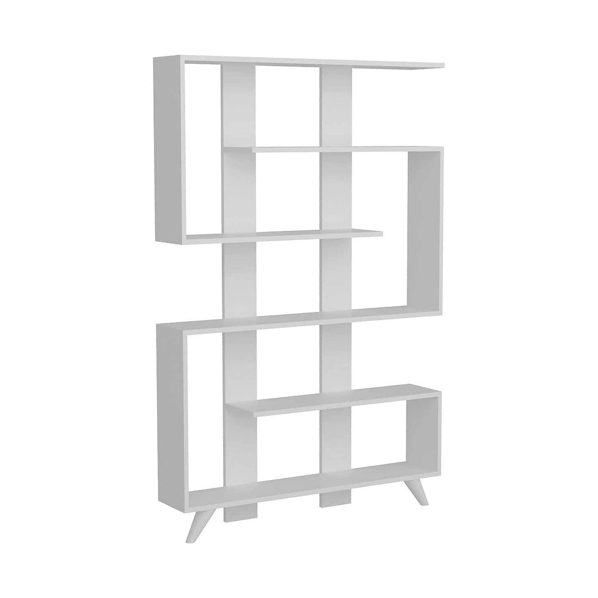 Biblioteca RAIN, alb, PAL, 120x20x162 cm