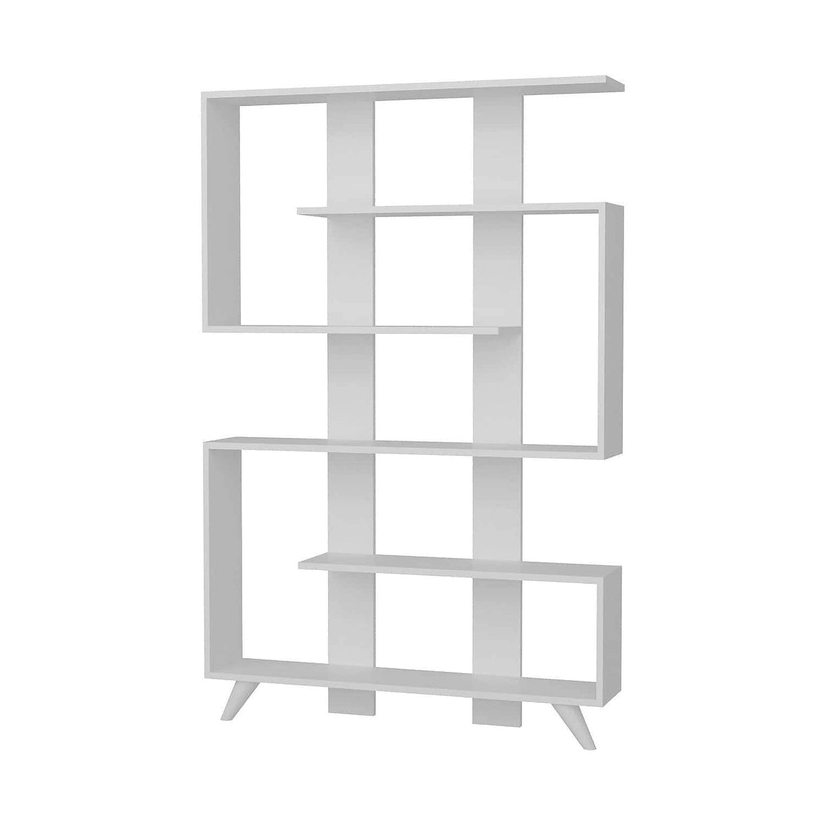 Biblioteca RAIN, alb, PAL, 120x20x162 cm