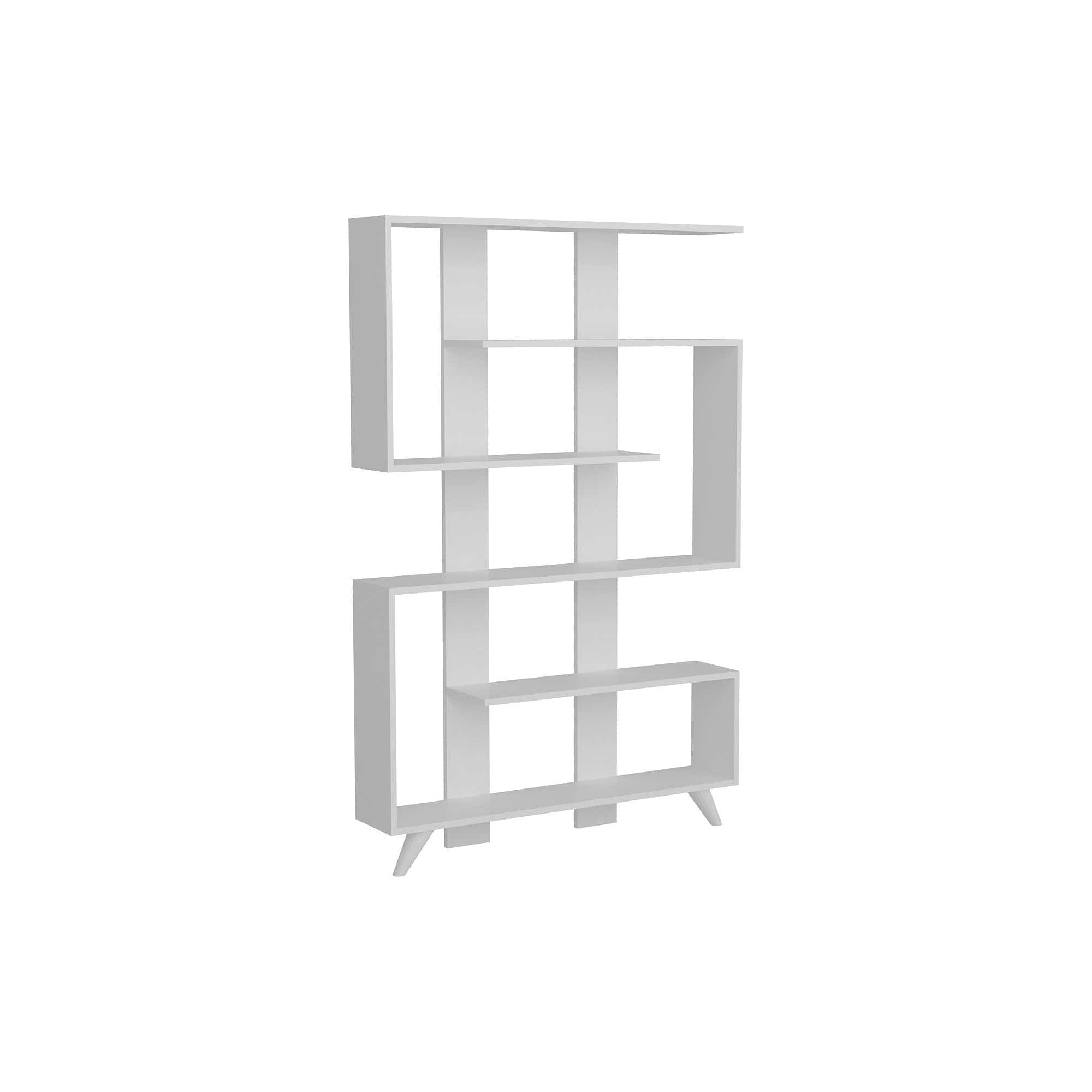 Biblioteca RAIN, alb, PAL, 120x20x162 cm