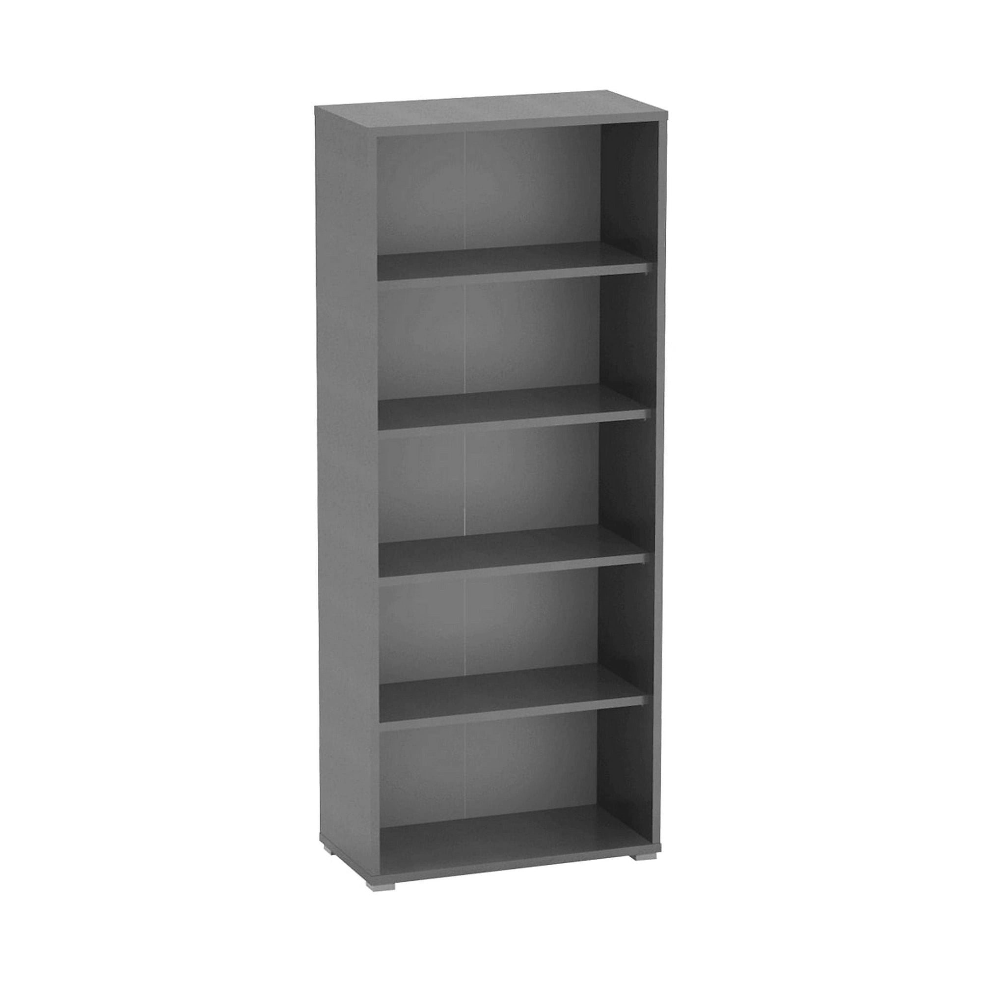 Biblioteca RIOMA NEW TYP 03, gri grafit, PAL melaminat, 75x38x183 cm