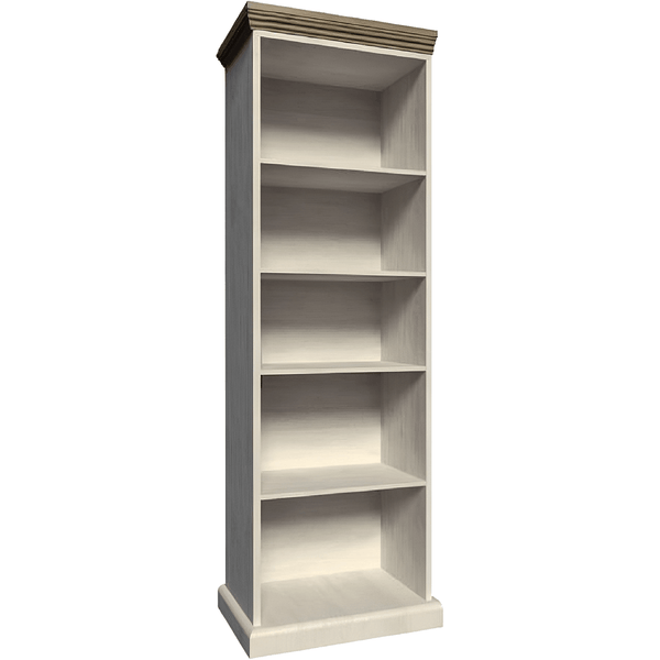 Biblioteca ROYAL RW, pin nordic/stejar salbatic, PAL melaminat, 68x39x187 cm