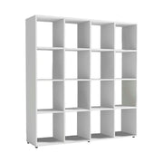 Biblioteca SARAH, alb, PAL melaminat, 139x33x144 cm