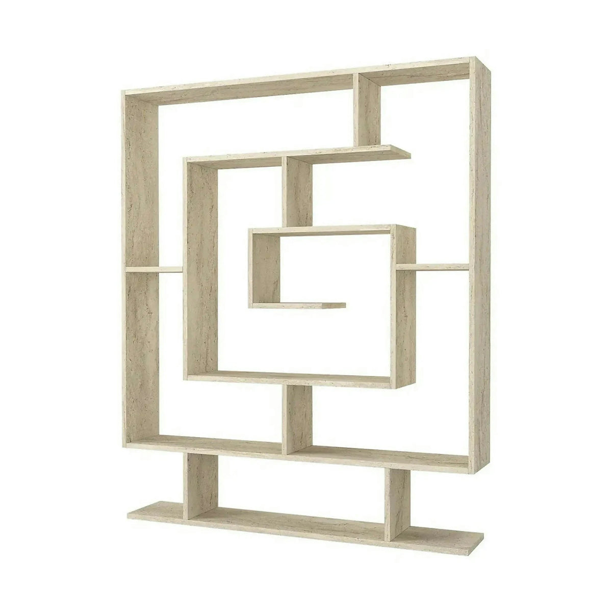 Biblioteca SARMASIK, efect de piatra travertin, PAL melaminat, 125x22x150 cm