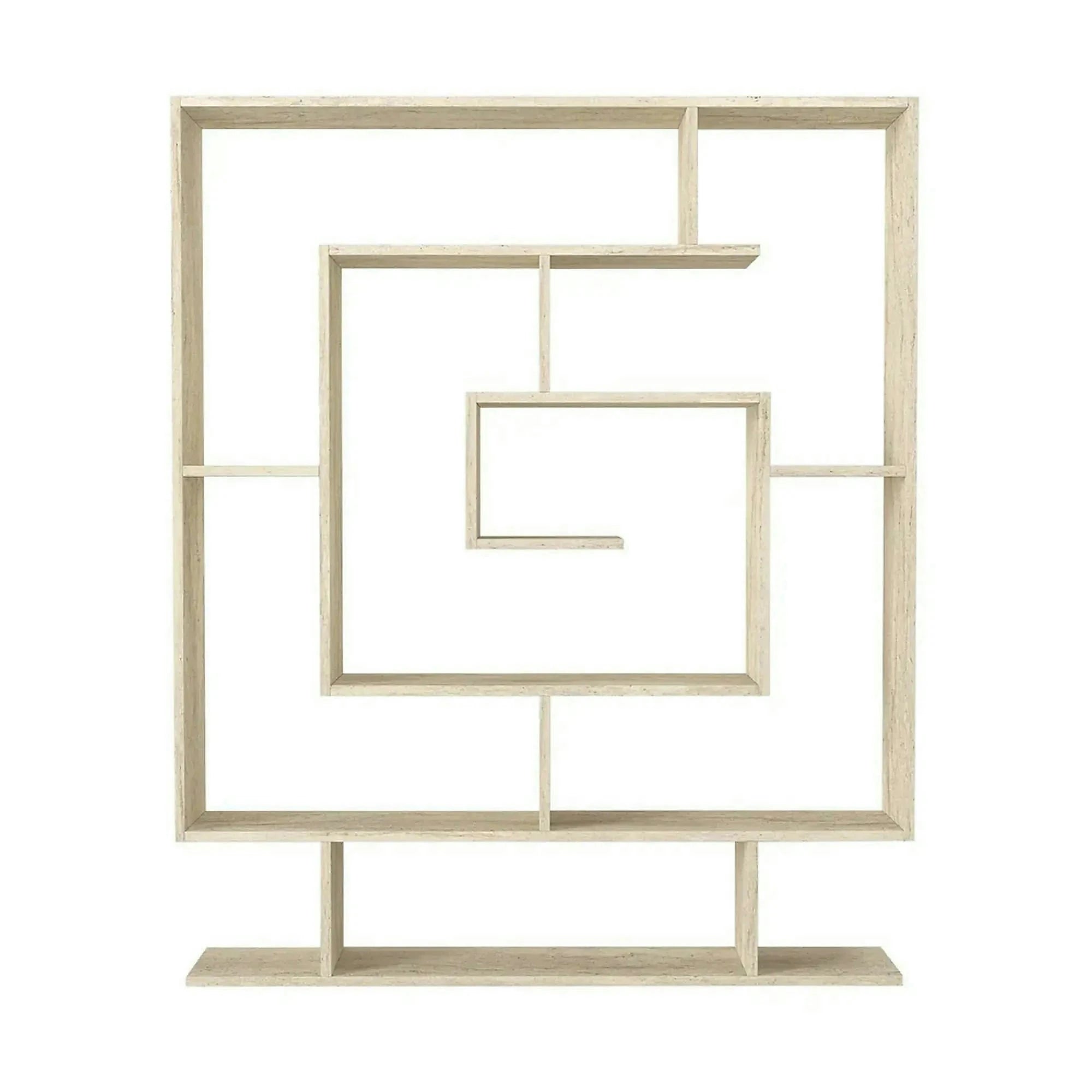Biblioteca SARMASIK, efect de piatra travertin, PAL melaminat, 125x22x150 cm