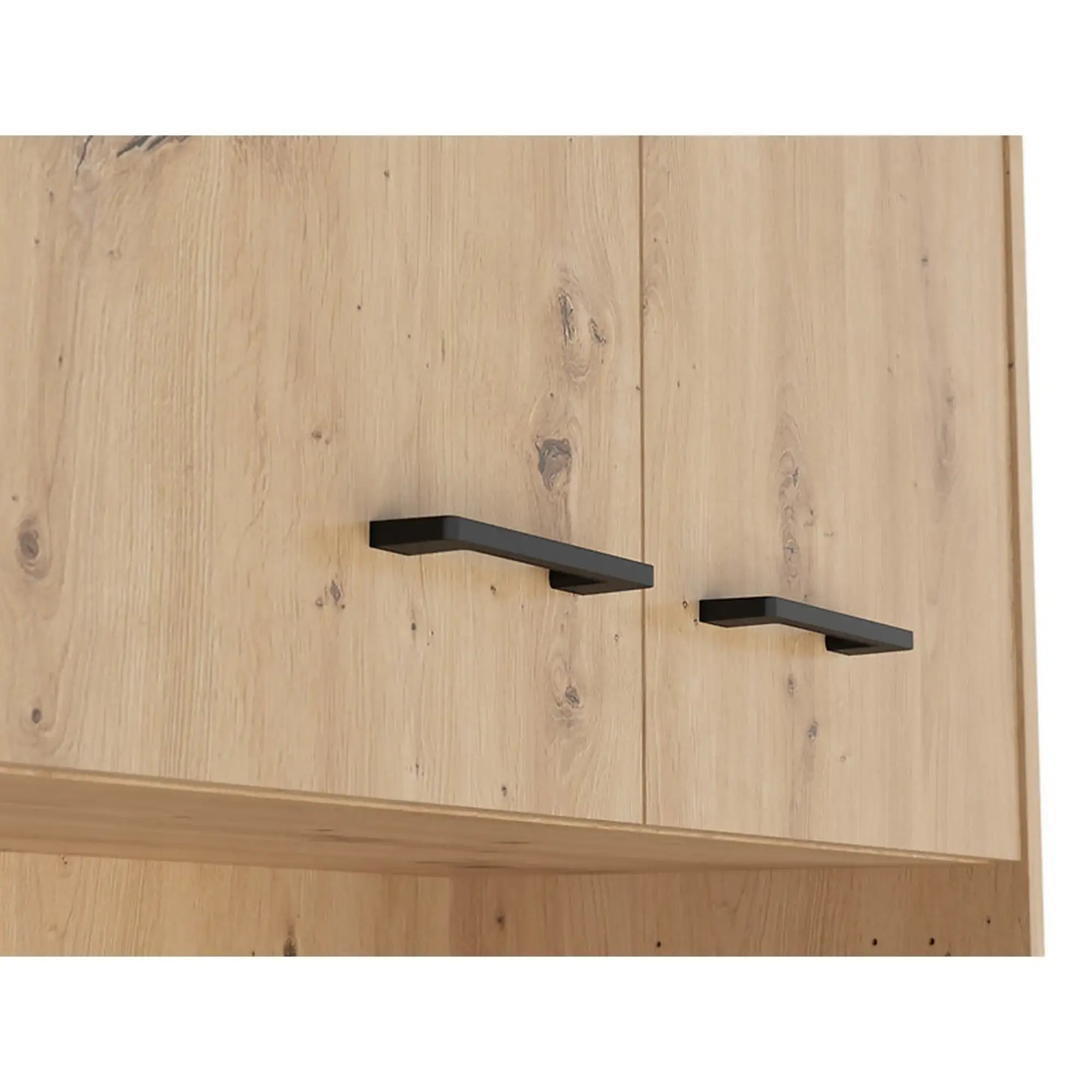 Biblioteca SPACE OFFICE, stejar artisan, PAL laminat, cu 2 usi, 80x37x203 cm