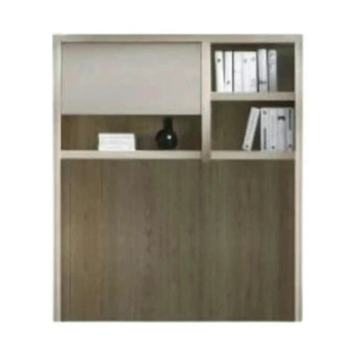 Biblioteca suspendata ROMA 5, stejar ferrara/gri mat, PAL laminat, 120x31x138 cm