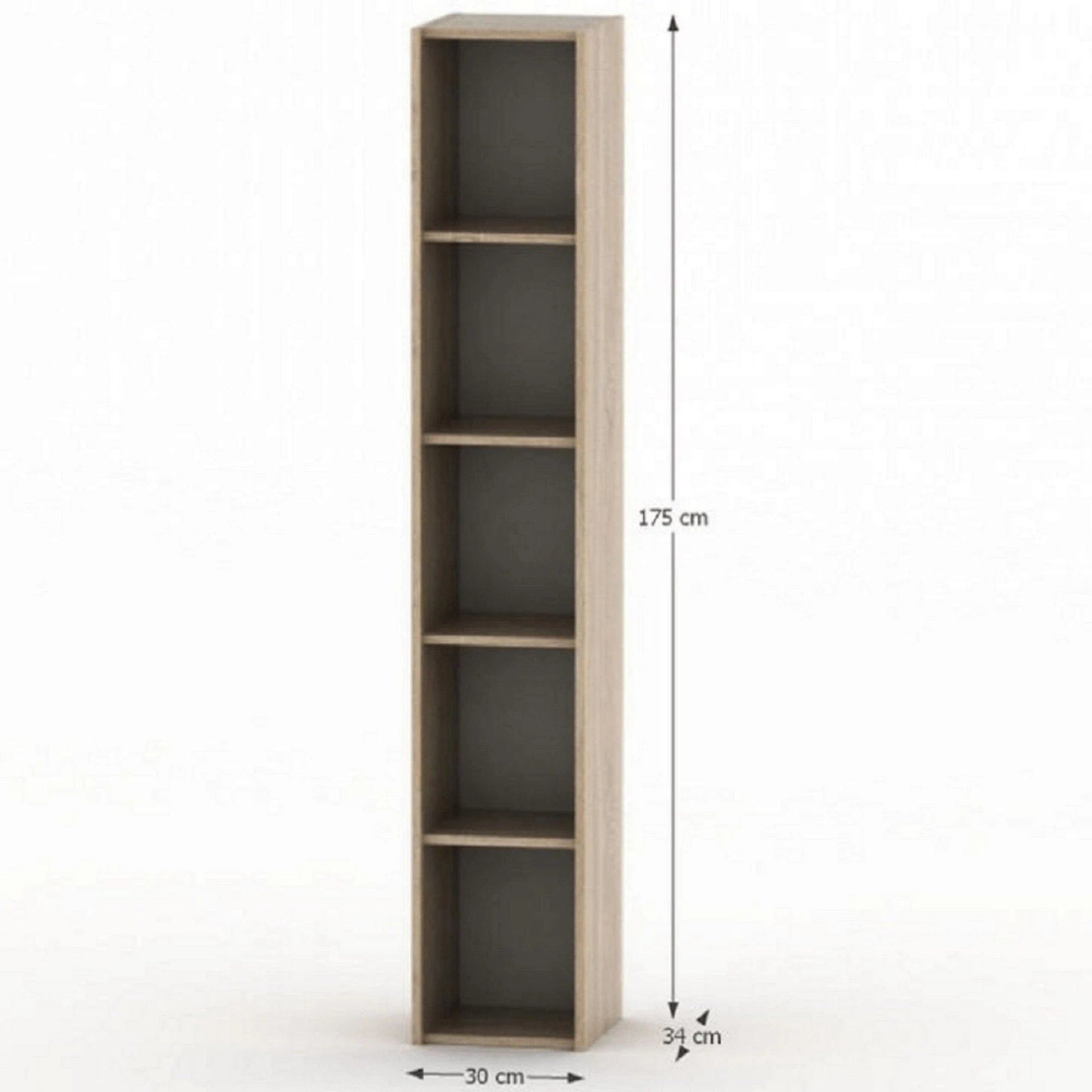 Biblioteca TEMPO ASISTENT NEW 009, stejar sonoma, PAL melaminat, 30x34x175 cm