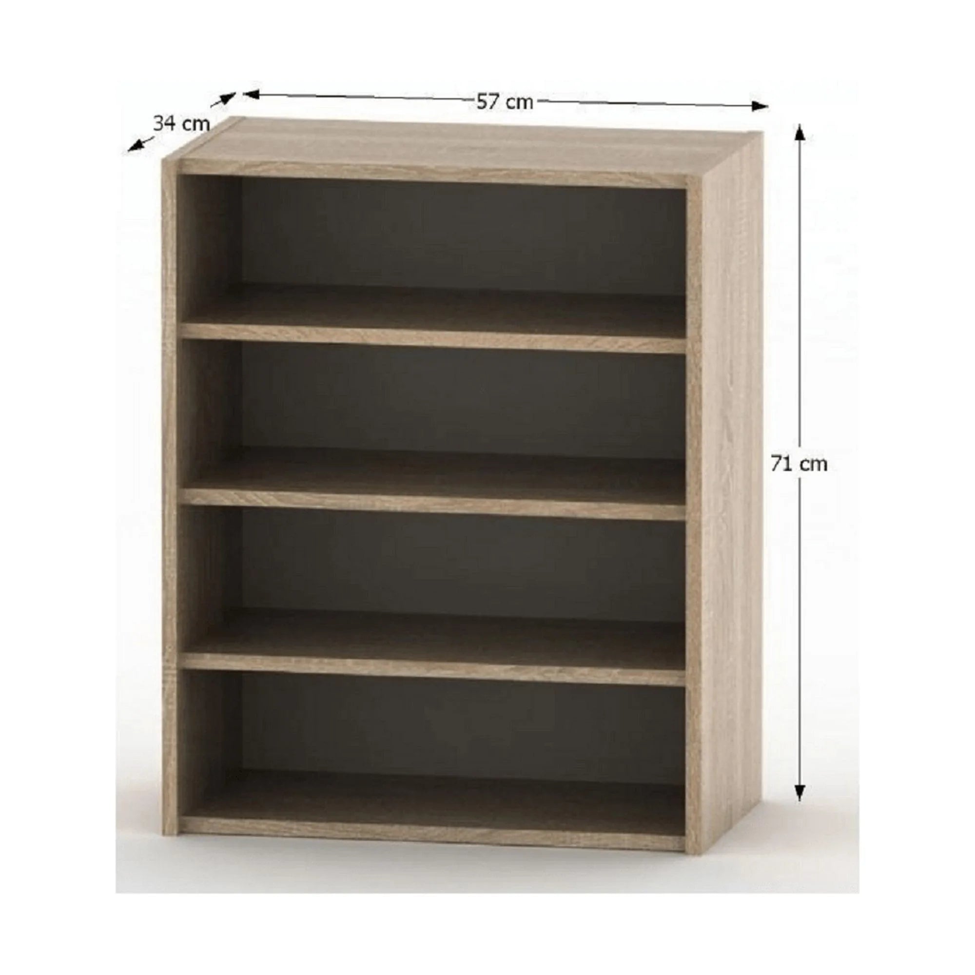 Biblioteca TEMPO ASISTENT NEW 013, stejar sonoma, PAL melaminat, 57x34x71 cm