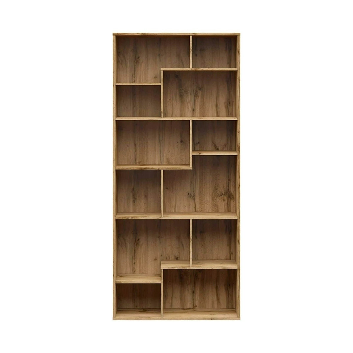 Biblioteca TETRIX, stejar wotan, PAL melaminat, 88x34x198 cm