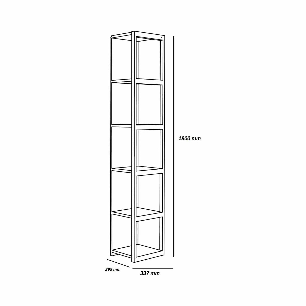 Biblioteca TEXAS, stejar/alb, PAL melaminat/metal, 34x30x180 cm