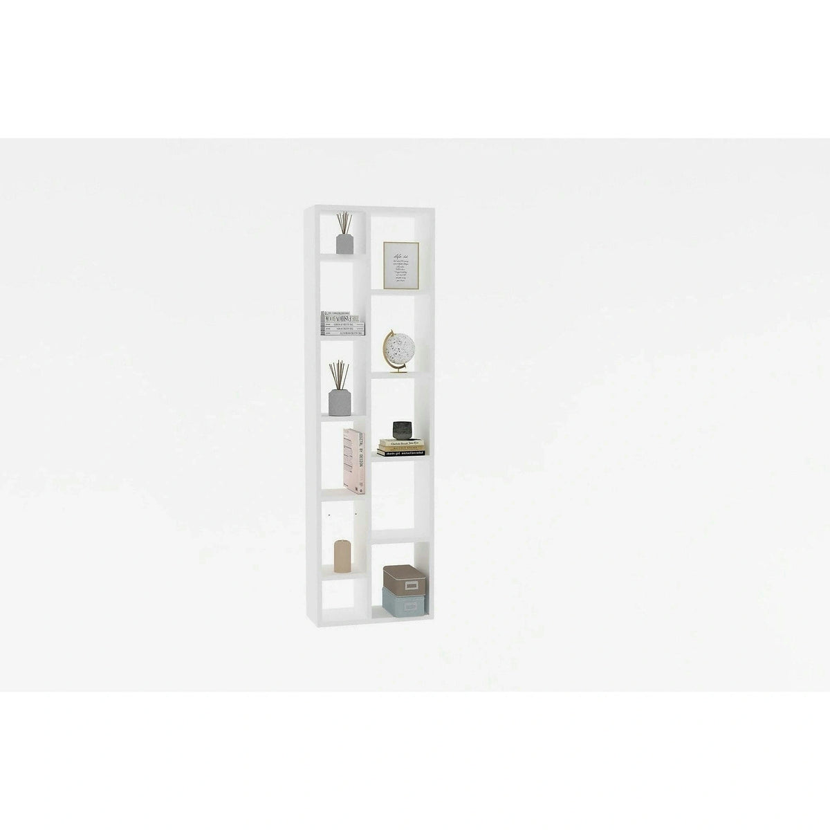 Biblioteca TOMI, alb, 44x20x150 cm