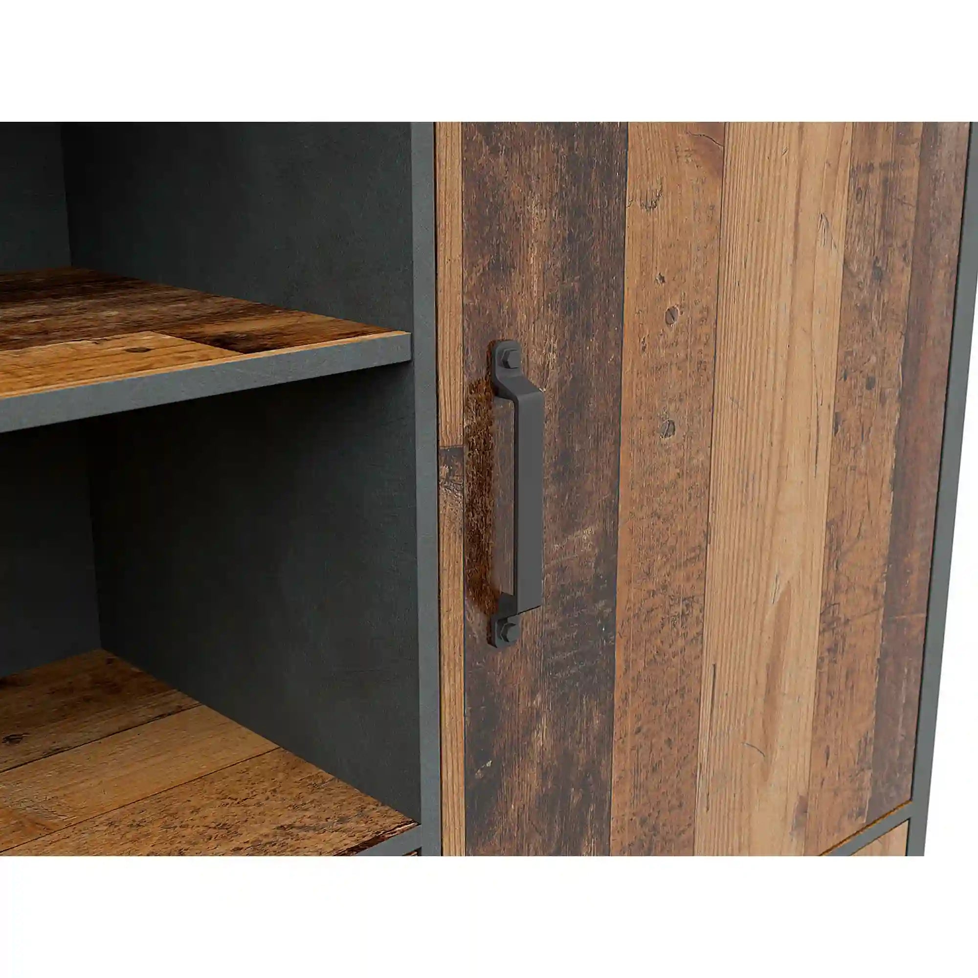 Biblioteca WESTON, maro/gri grafit, PAL, 120x40x150 cm