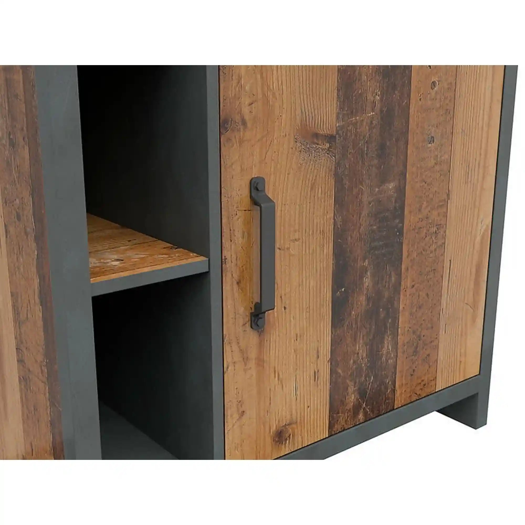 Biblioteca WESTON, maro/gri grafit, PAL, 75x40x201 cm