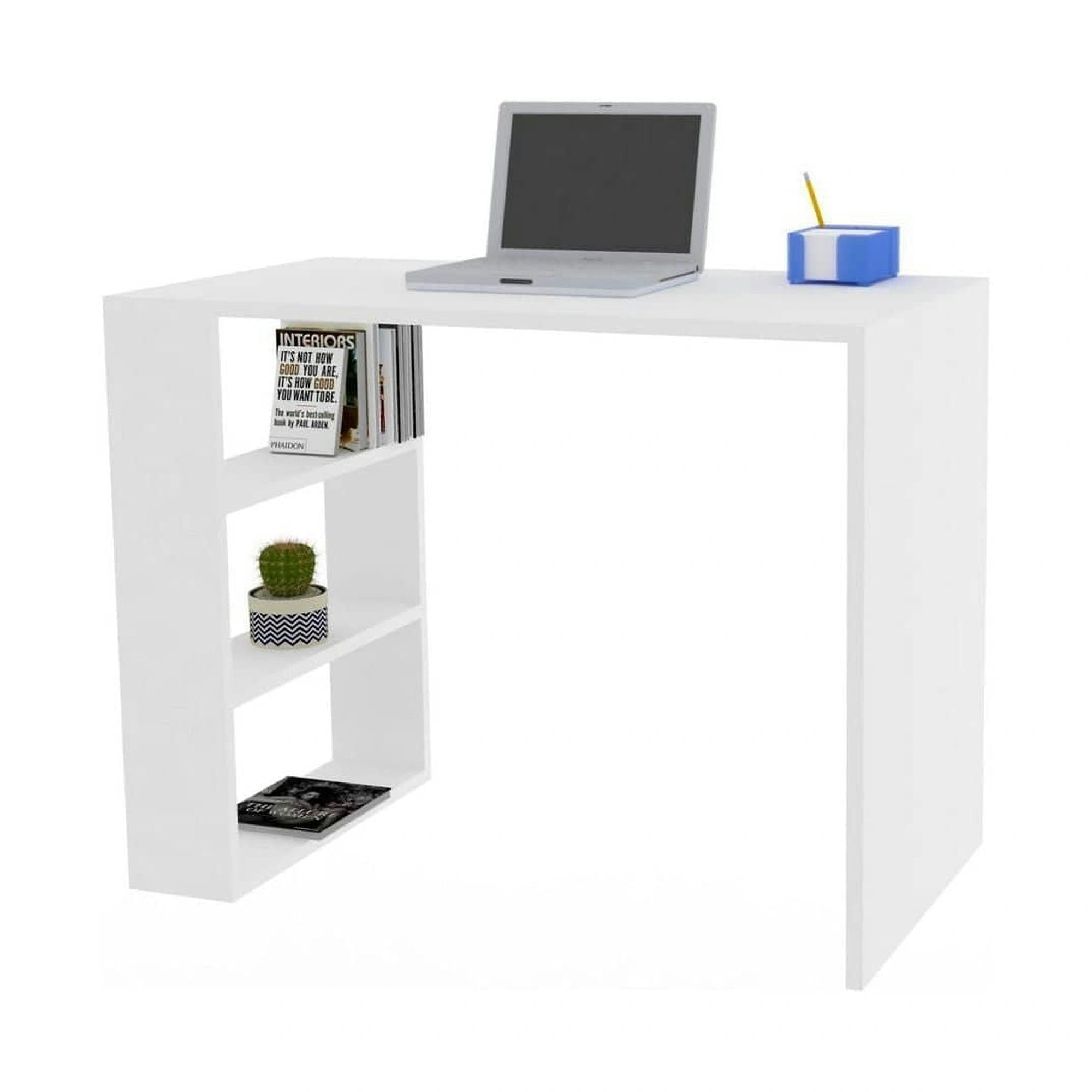 Birou 835PUQ2836, alb, PAL melaminat, 90x50x70 cm