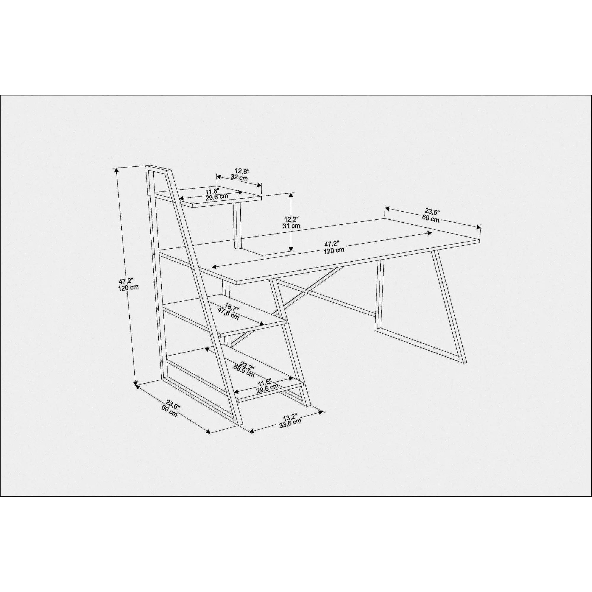 Birou ADMIRA, bej cu efect de marmura/auriu, PAL melaminat/metal, 120x60x120 cm